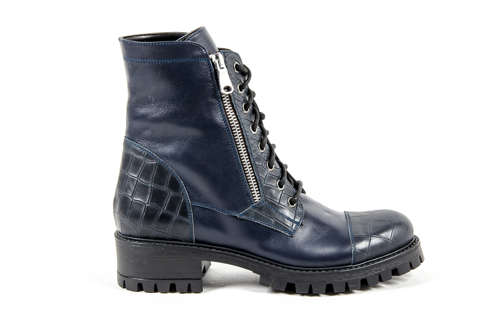 V 1969 Italia Womens Short Boot Blue STONE