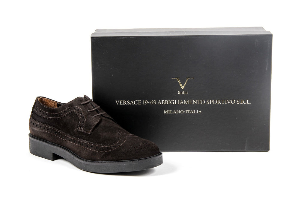 V 1969 Italia Zapato Brogue para Mujer B1670 VELOUR T. MORO