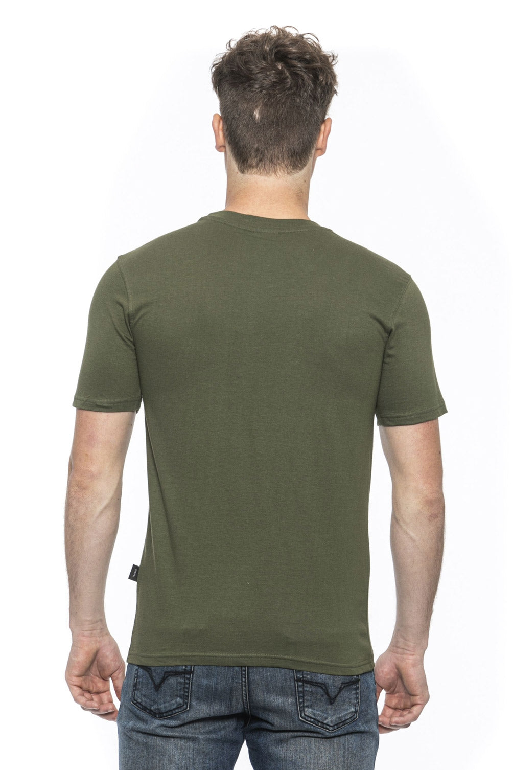 Camiseta Italia 19V69 para hombre, color verde, ERIC OLIVE