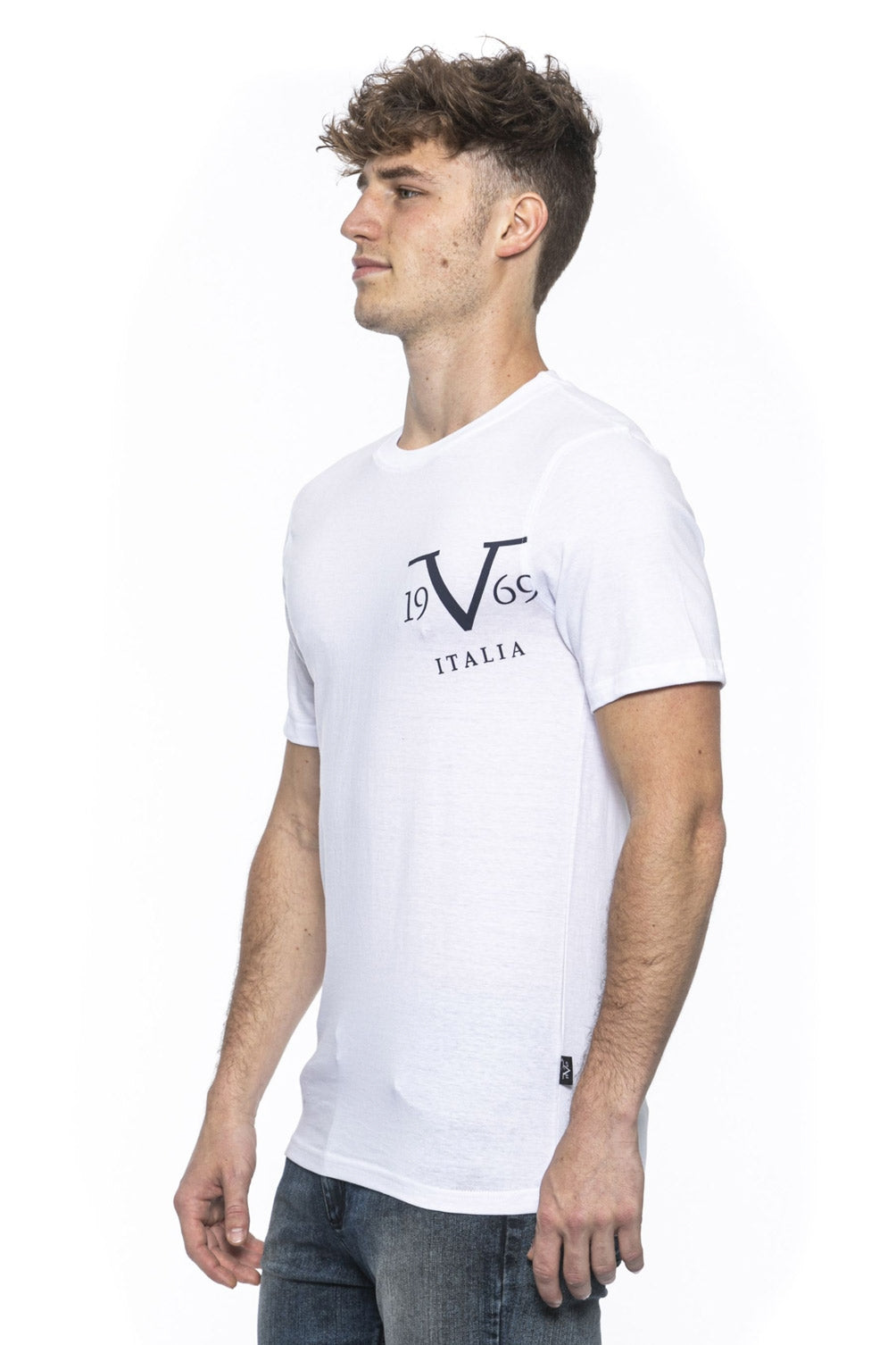 Camiseta blanca para hombre 19V69 Italia MIKE WHITE