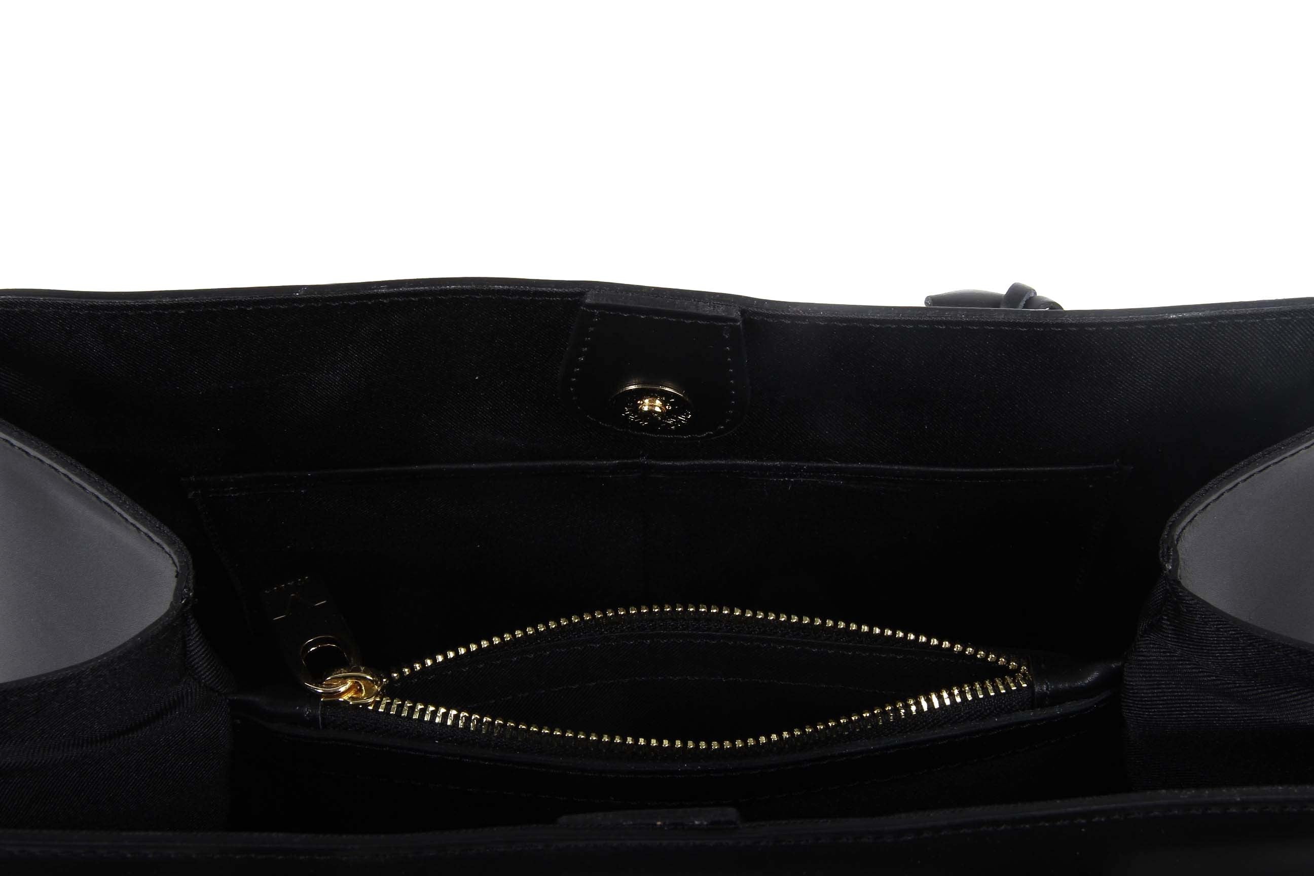 Bolso de mano para mujer V 1969 Italia G550-52 RUGA NERO
