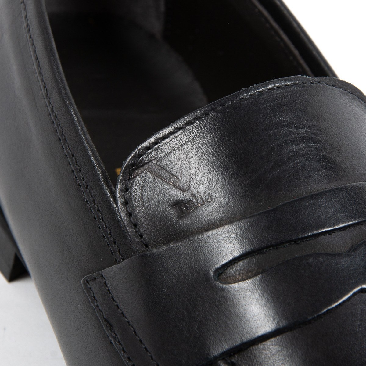 Mocasines V 1969 Italia para hombre, color negro, ADAM