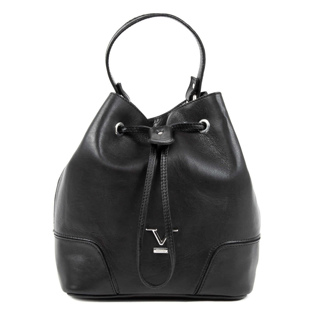 Bolso de mano para mujer V 1969 Italia negro HILTON
