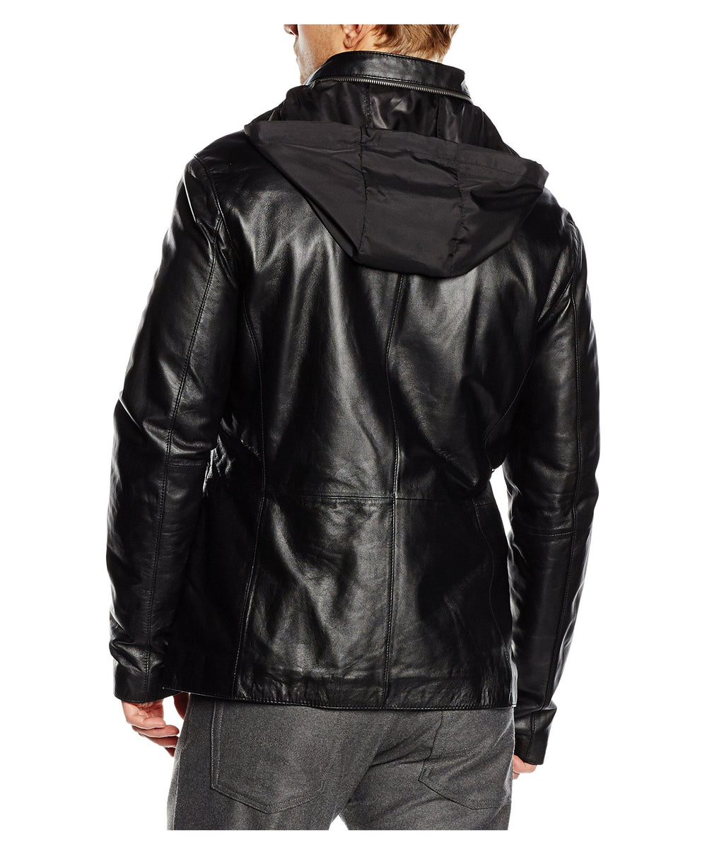 Armani Collezioni chaqueta de cuero para hombre PCG82P PCP81 999