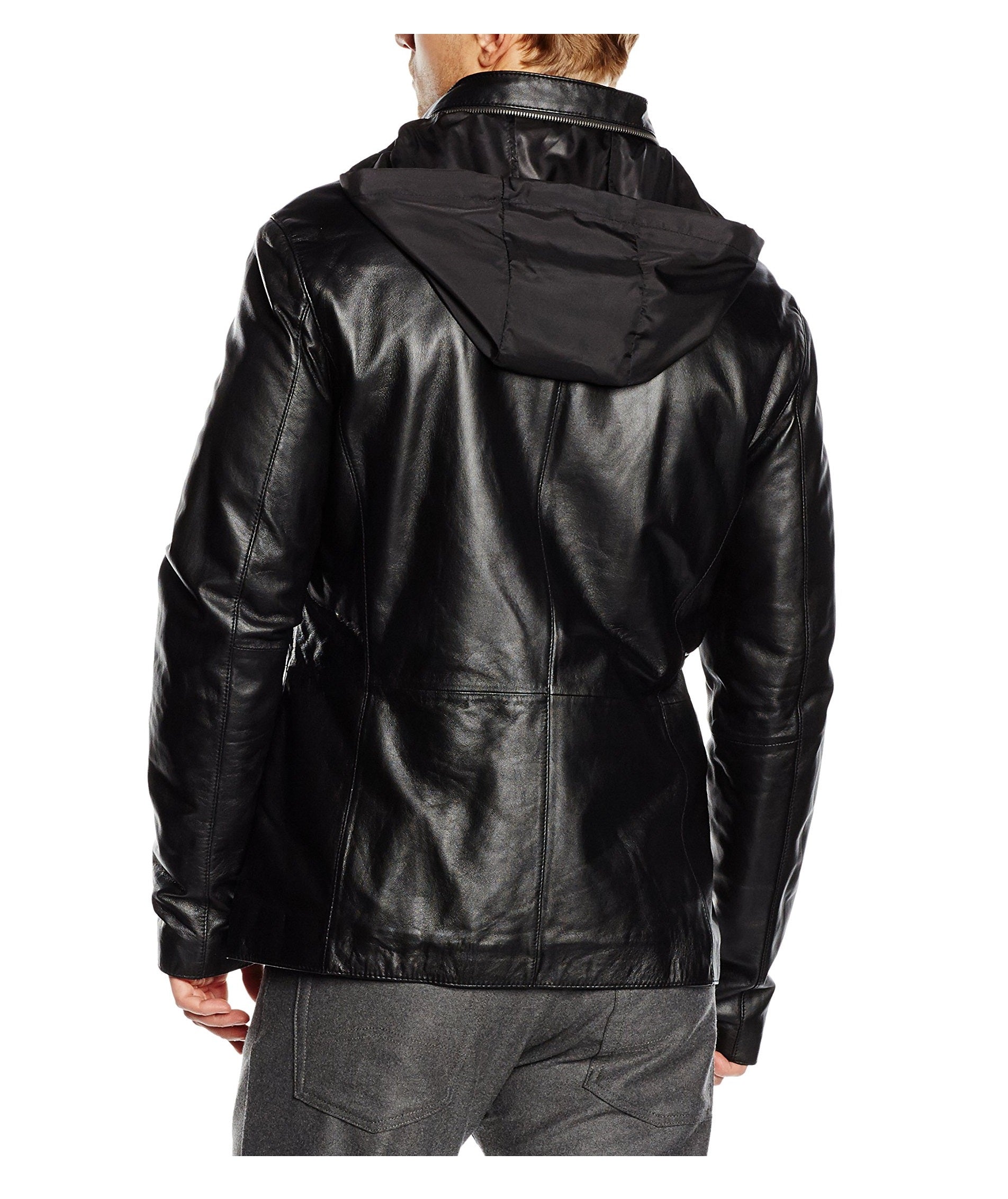 Armani Collezioni chaqueta de cuero para hombre PCG82P PCP81 999
