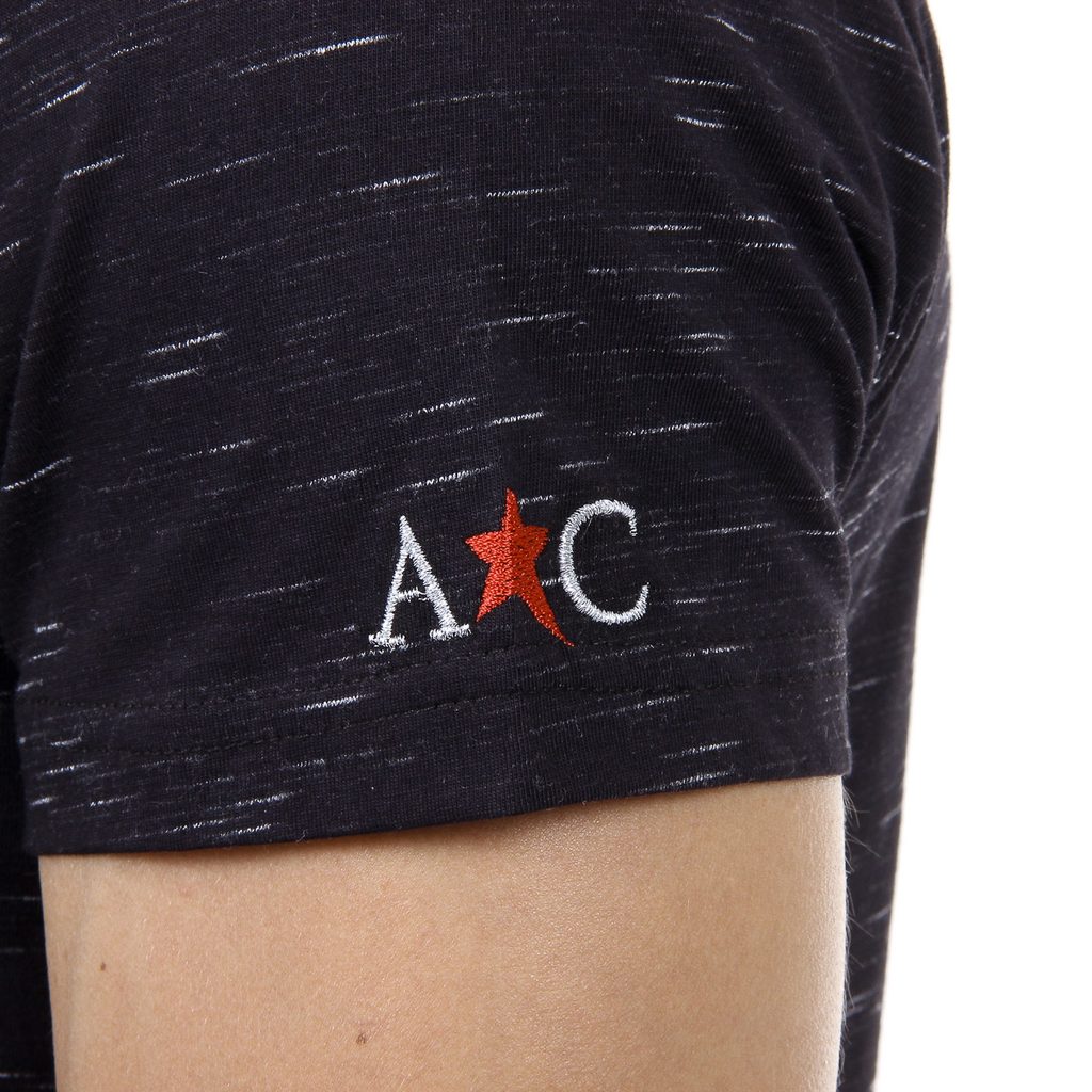 Andrew Charles Mens T-Shirt Short Sleeves V-Neck Black CONNOR