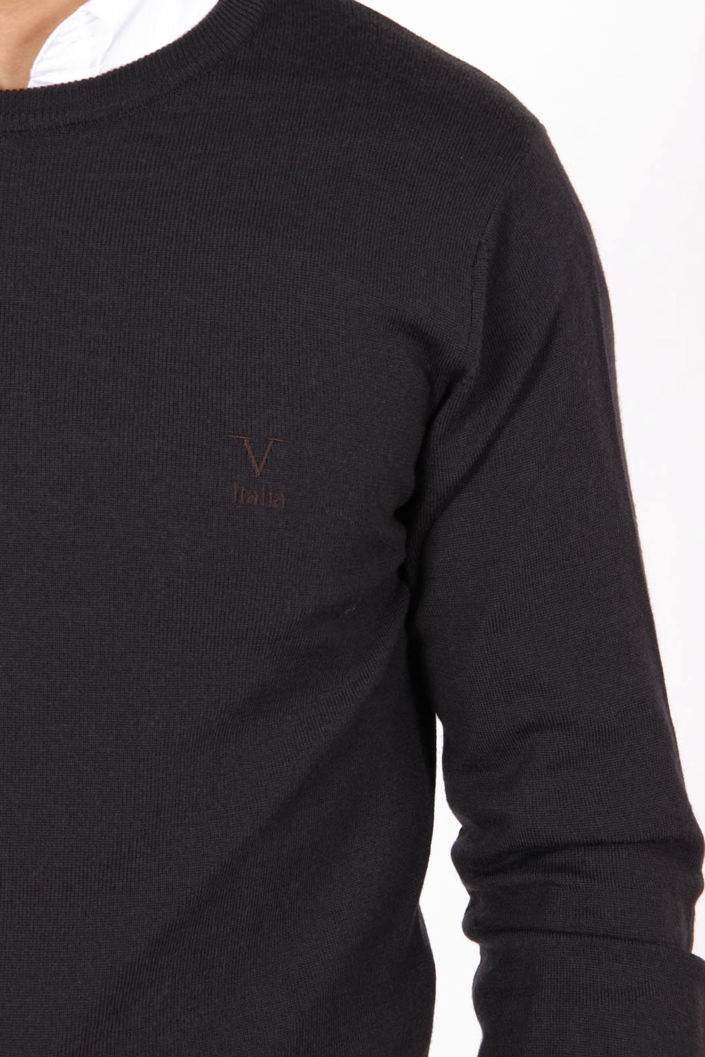 V 1969 Italia jersey de cuello redondo para hombre 9800 GIROCOLLO MORO