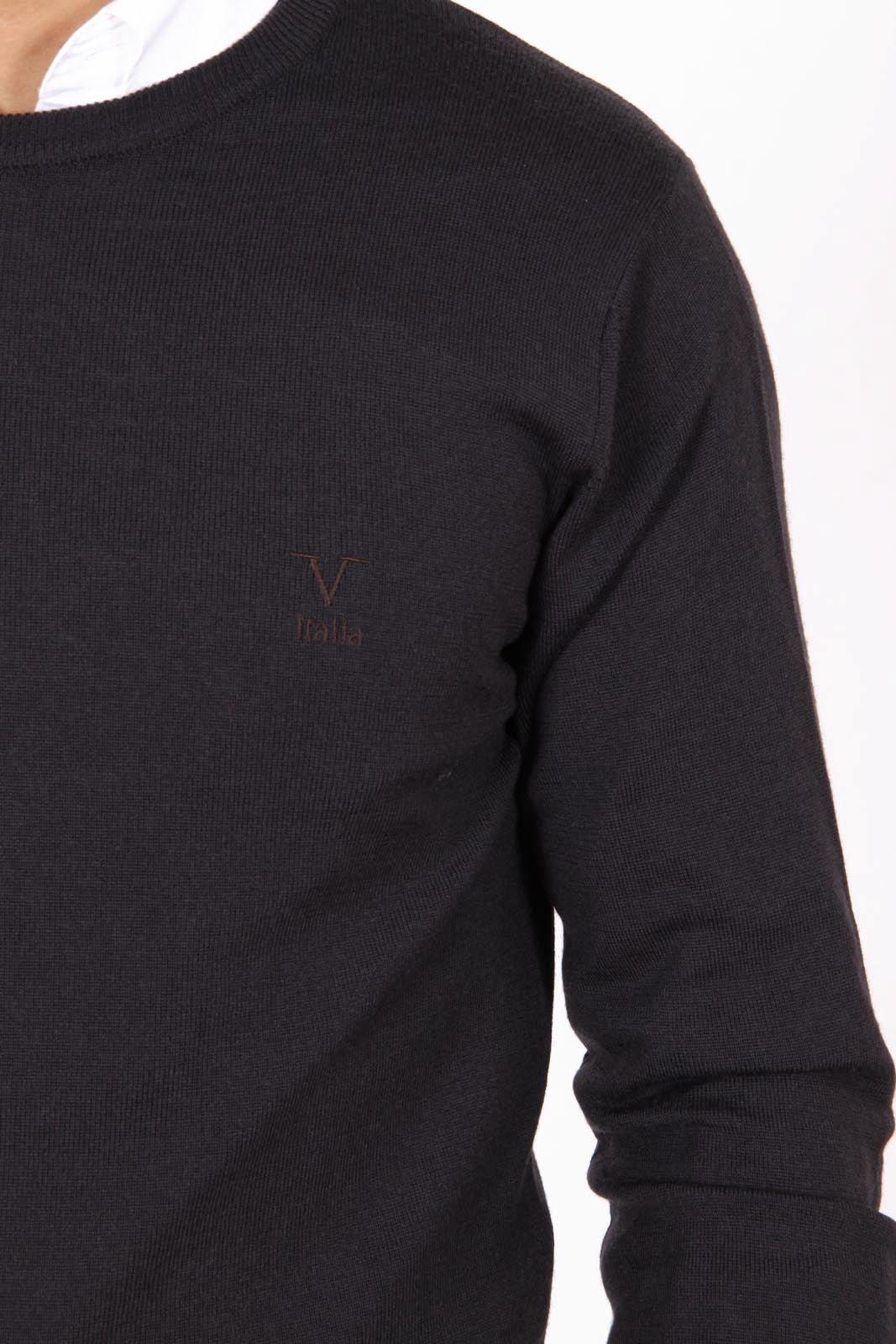 V 1969 Italia jersey de cuello redondo para hombre 9800 GIROCOLLO MORO