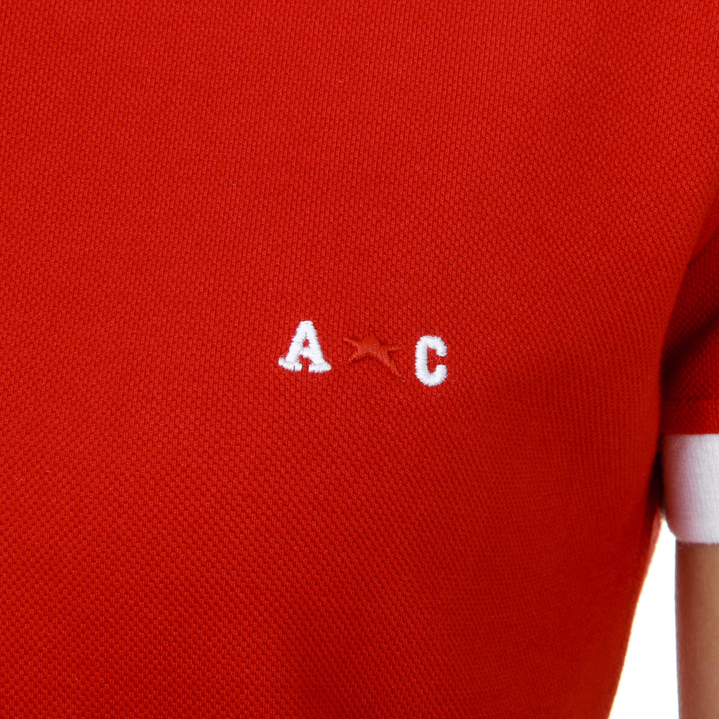 Polo Andrew Charles para mujer, manga corta, rojo, NIA