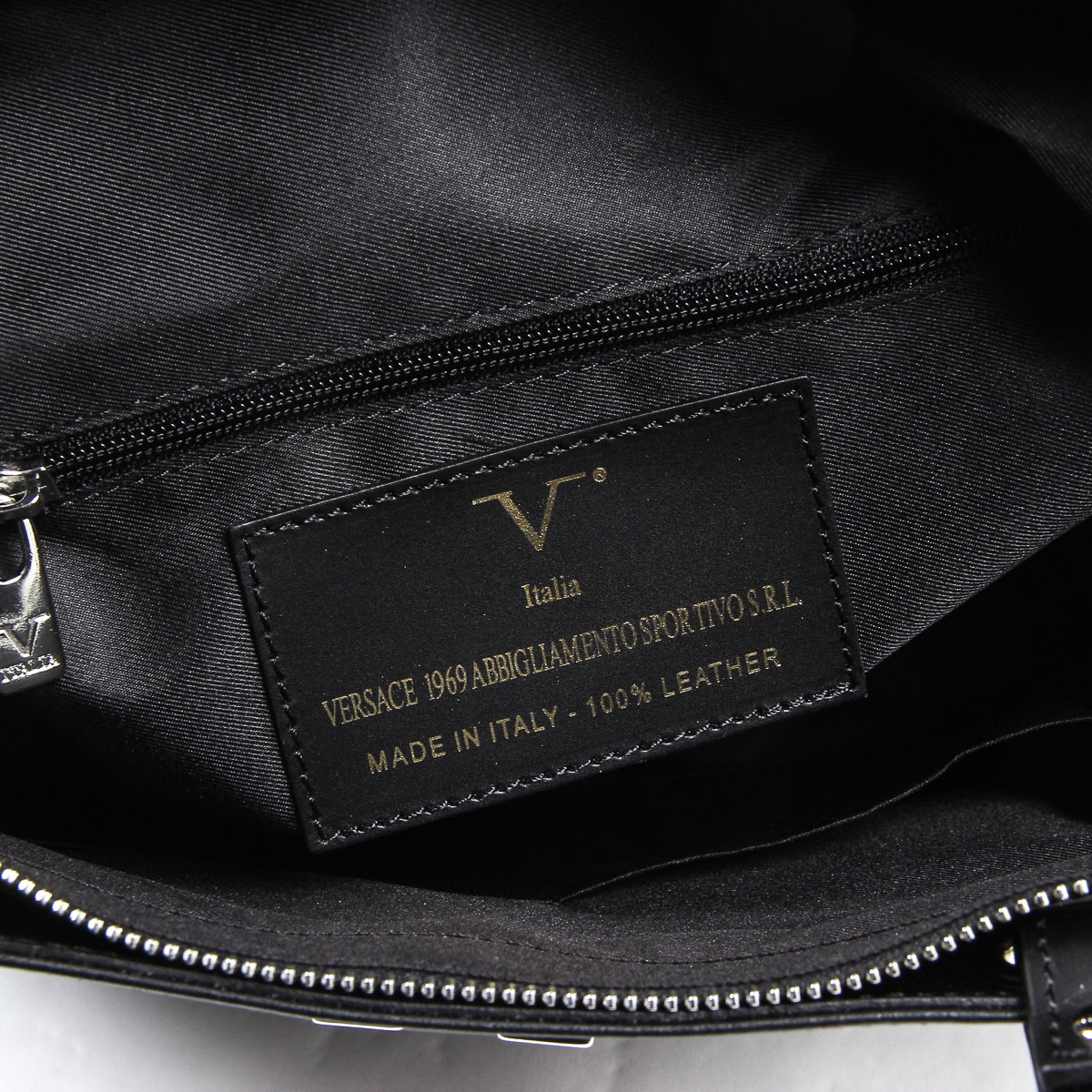 Bolso de mano para mujer V 1969 Italia V009-S RUGA NERO