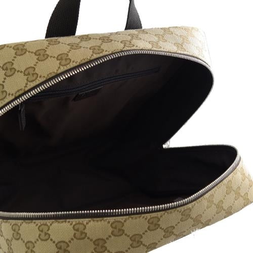 Mochila Gucci GG Original de lona para hombre en color beige y marrón