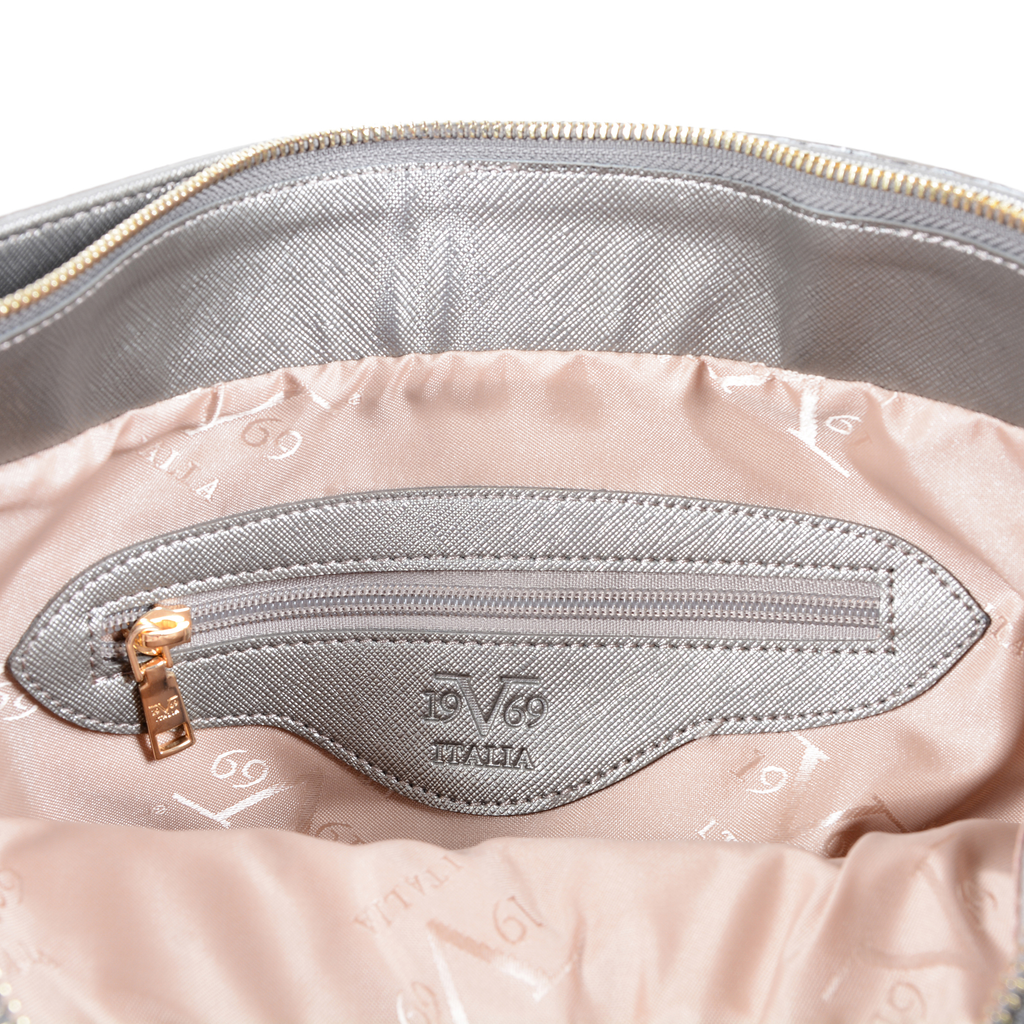 19V69 Italia Womens Handbag Silver 3604 SILVER