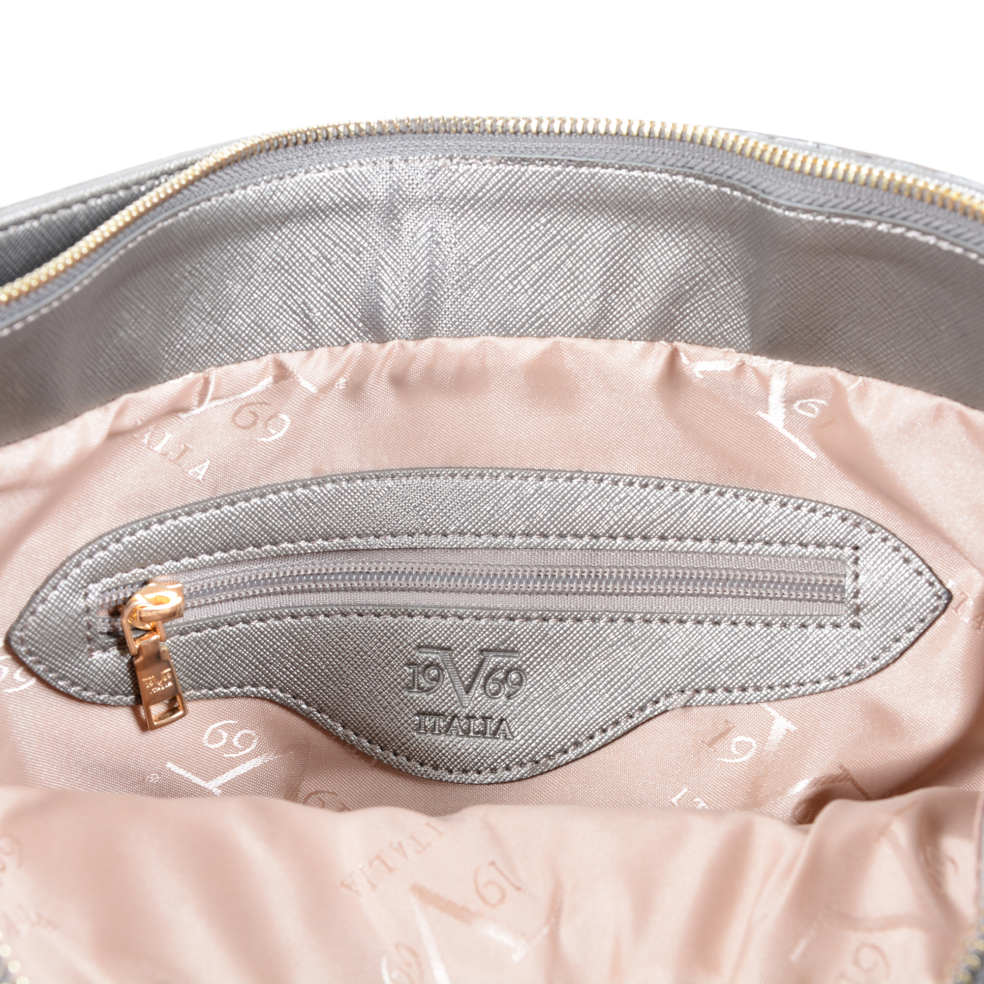 19V69 Italia Womens Handbag Silver 3604 SILVER