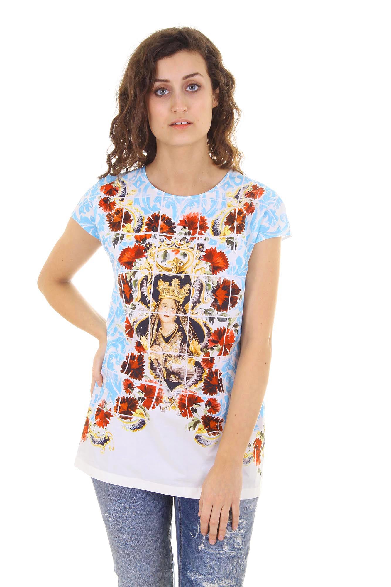 Top Dolce & Gabbana de manga corta para mujer F7Q08T FP5J6 X0800