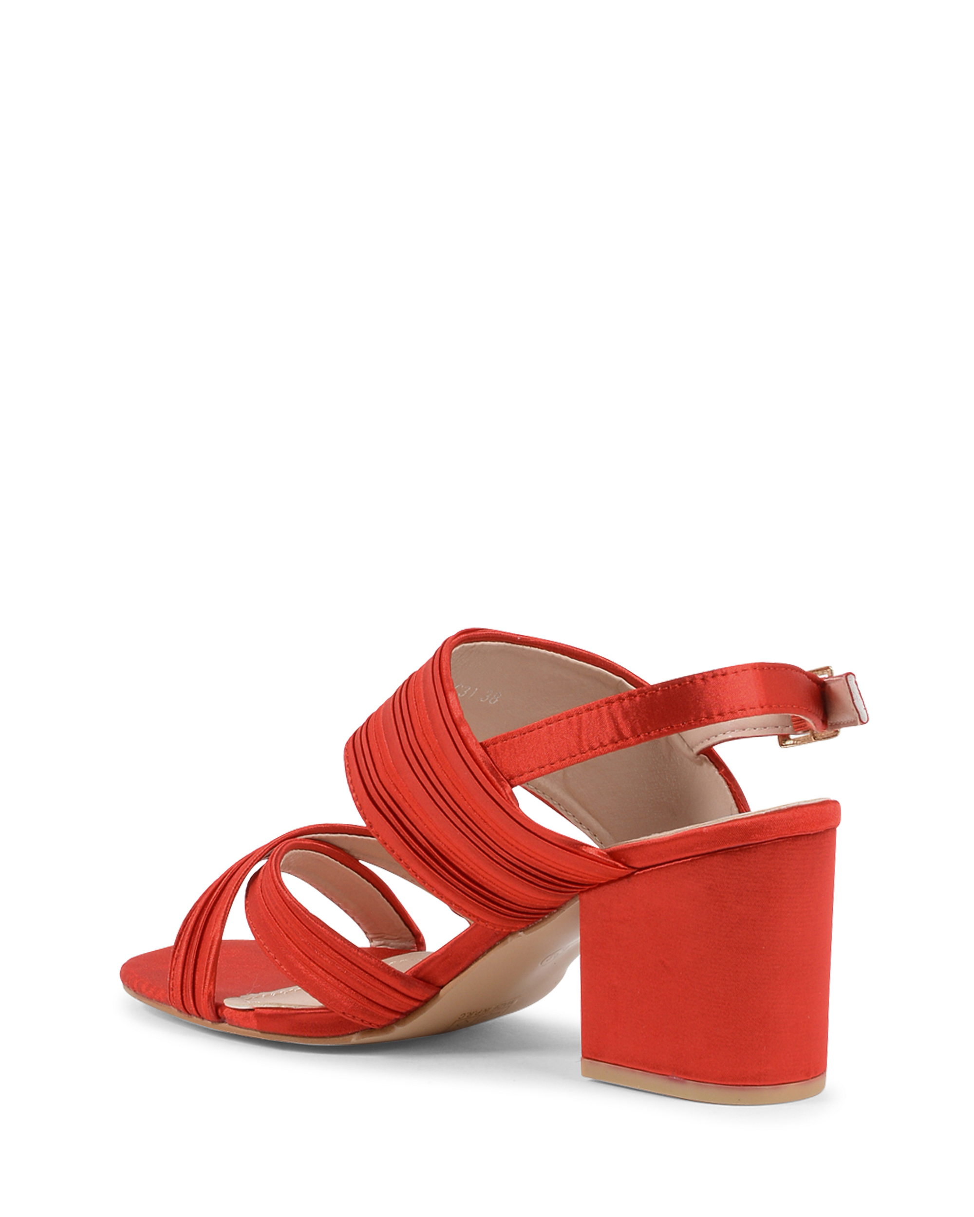 19V69 Italia Sandalia de tira trasera para mujer Roja V31 ROJA
