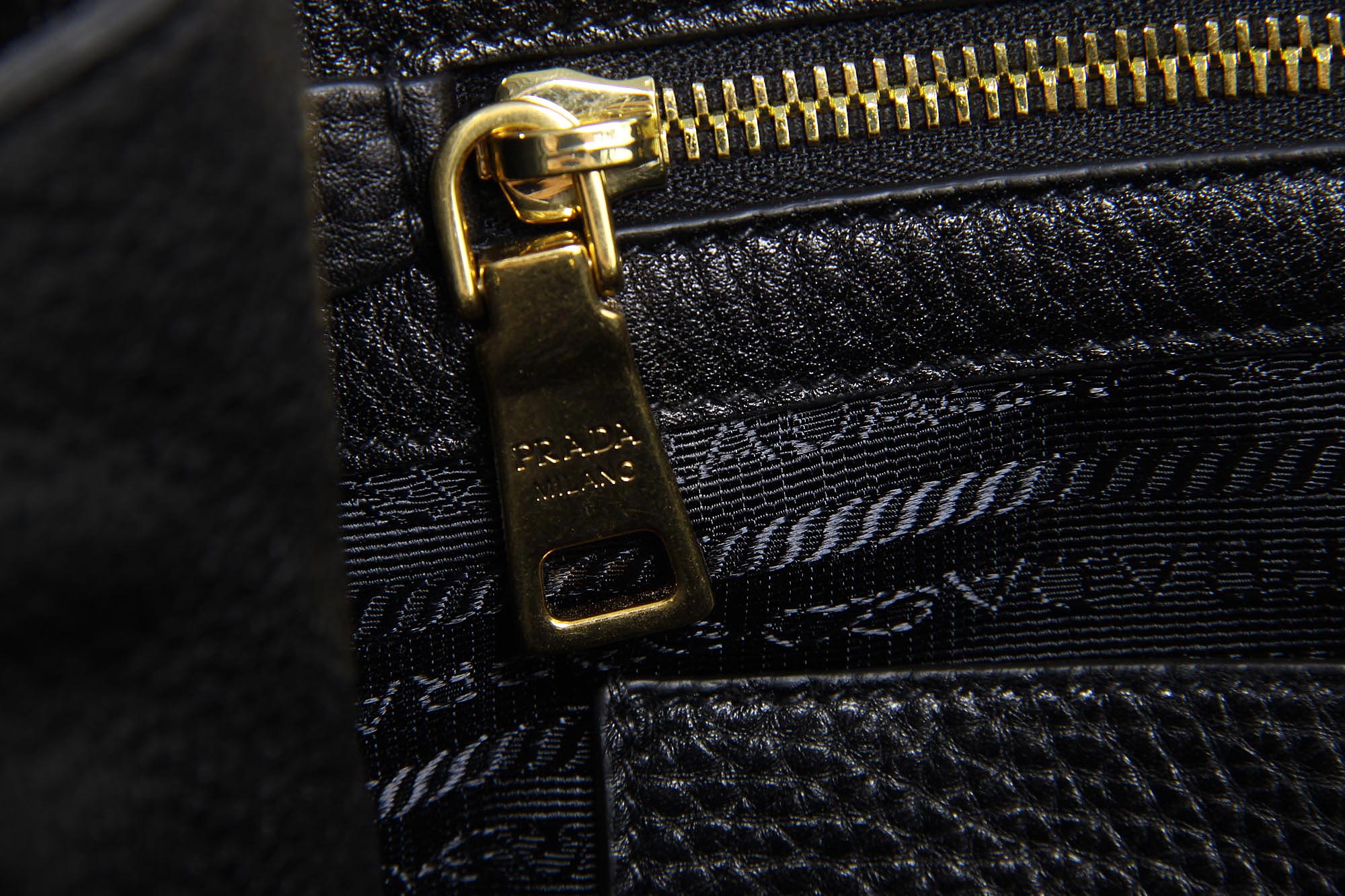 Bolso tote hobo Prada BN2534 Nero Vitello Daino