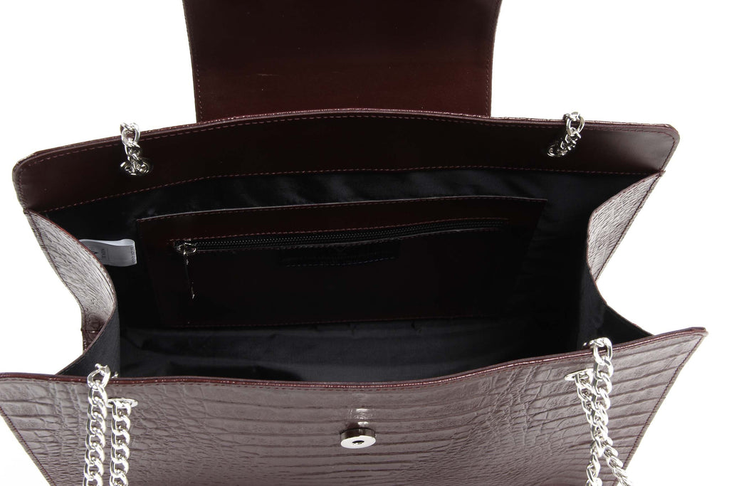 Bolso de mano para mujer V 1969 Italia ARC02 GRETA COCCO BURDEOS