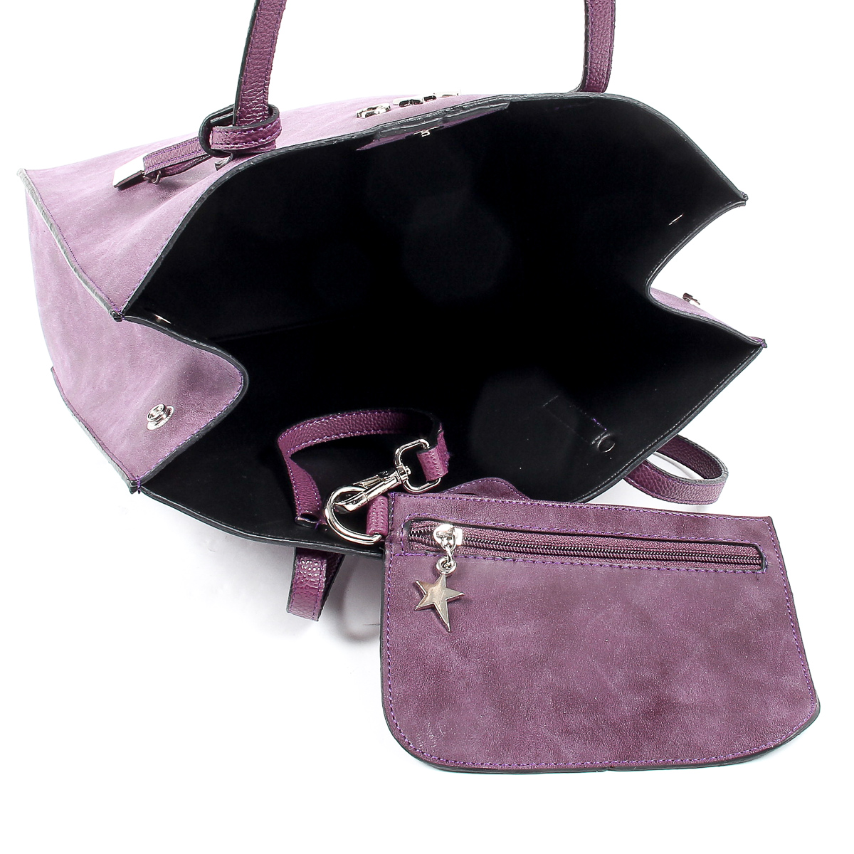Andrew Charles Womens Handbag Purple SERINA