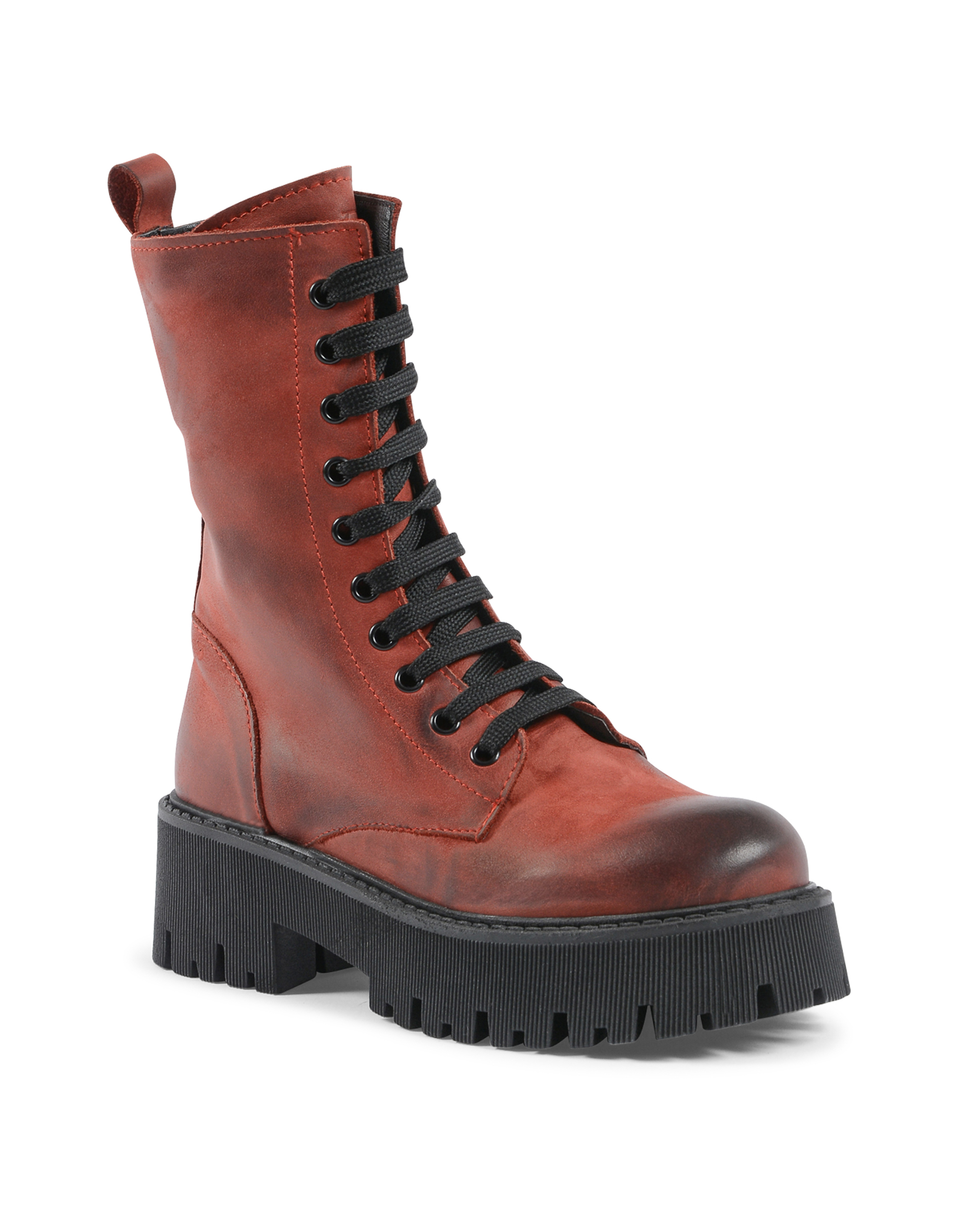 19V69 Italia Womens Short Boot Bordeaux 10-V NABUK BORDO