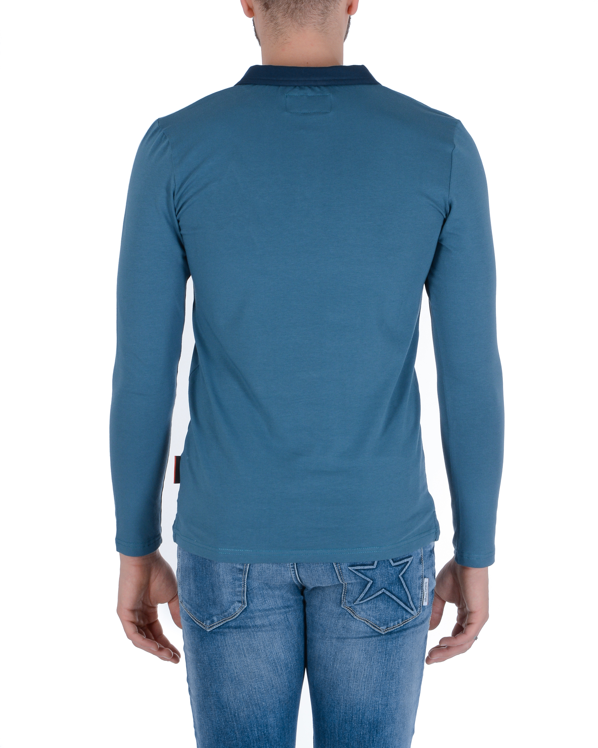 Polo Andrew Charles para hombre HOOVER LS PETROL-NAVY S16