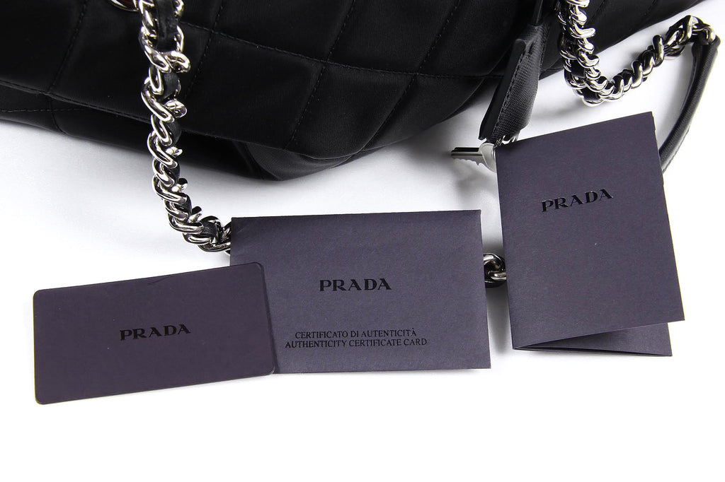 Bolso acolchado Prada BL0774 Nero Tessuto Impuntu