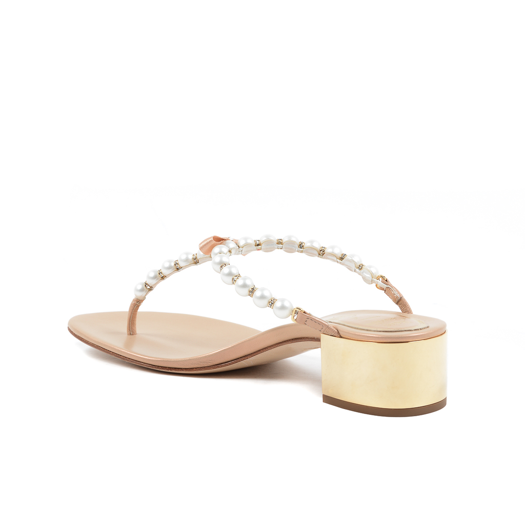 Rene Caovilla by The Blonde Salad Womens Thong Pink PEARL