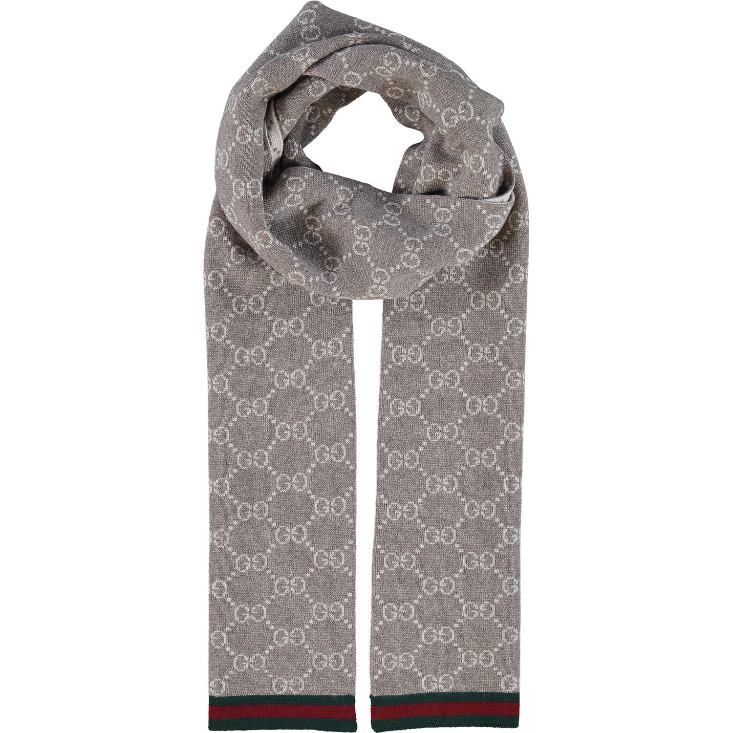 Bufanda Gucci para hombre 23x180 marrón