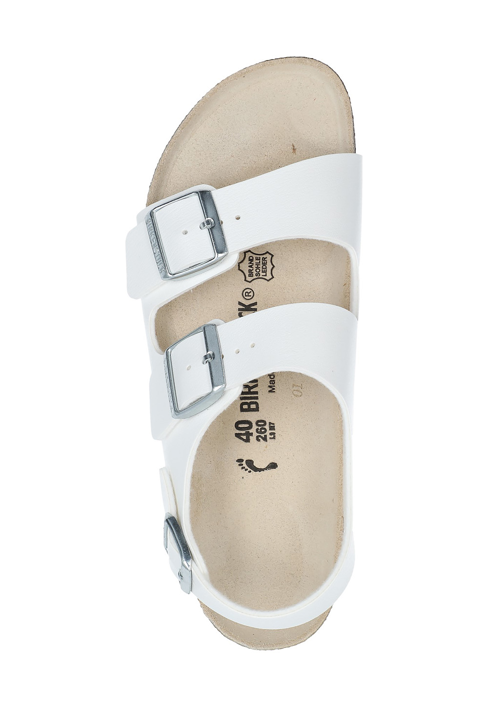 Sandalia unisex Birkenstock blanca Milano