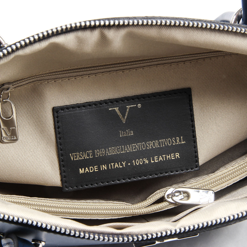 Bolso de mano para mujer V 1969 Italia V003-S RUGA BLU