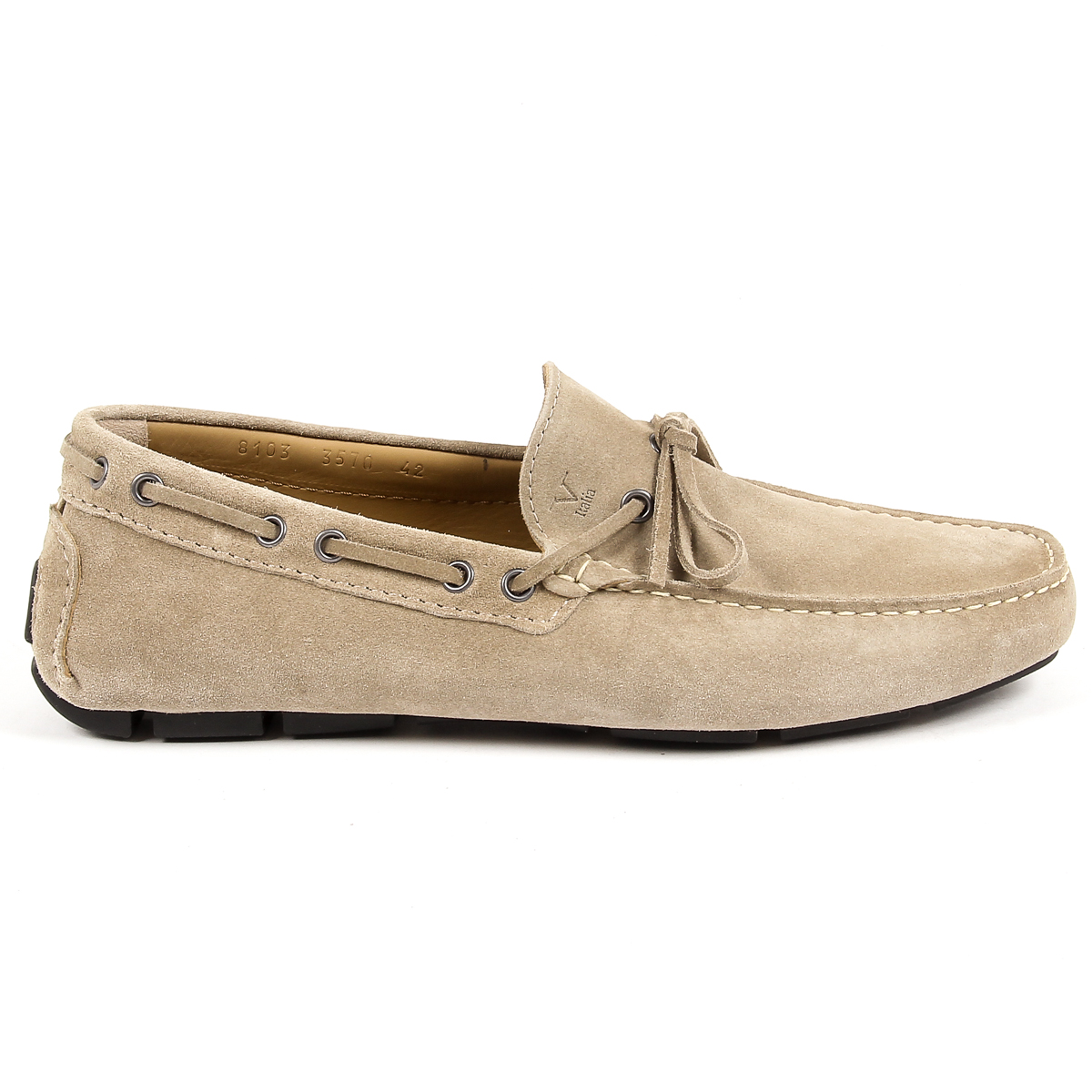 Mocasines V 1969 Italia para hombre color topo ADAM