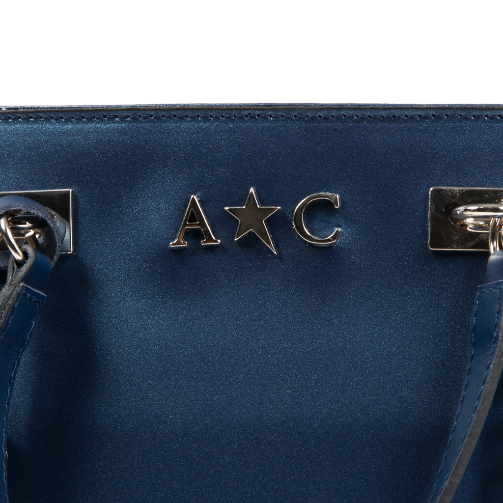 Andrew Charles Womens Handbag Blue KEY