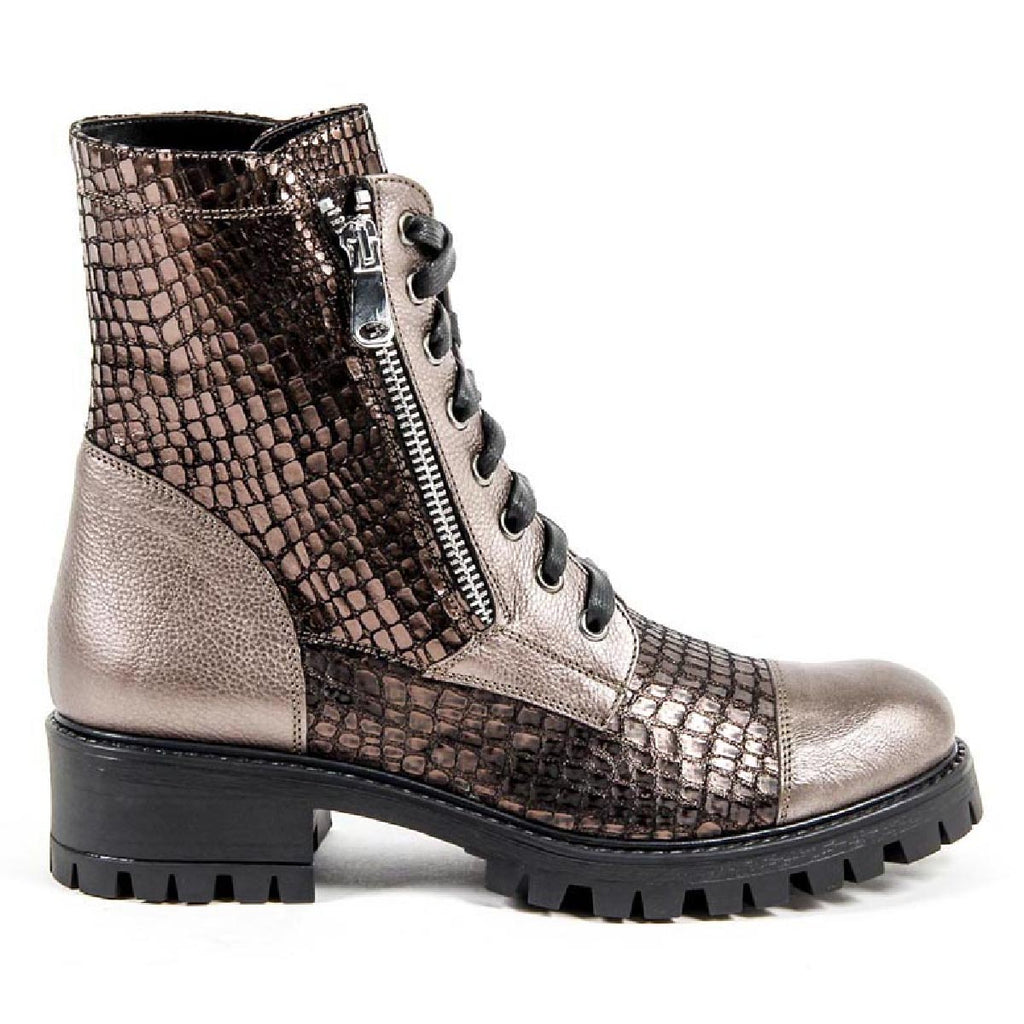 Bota corta Mujer V 1969 Italia B1476 VITELLO + PIETRA BRONZO