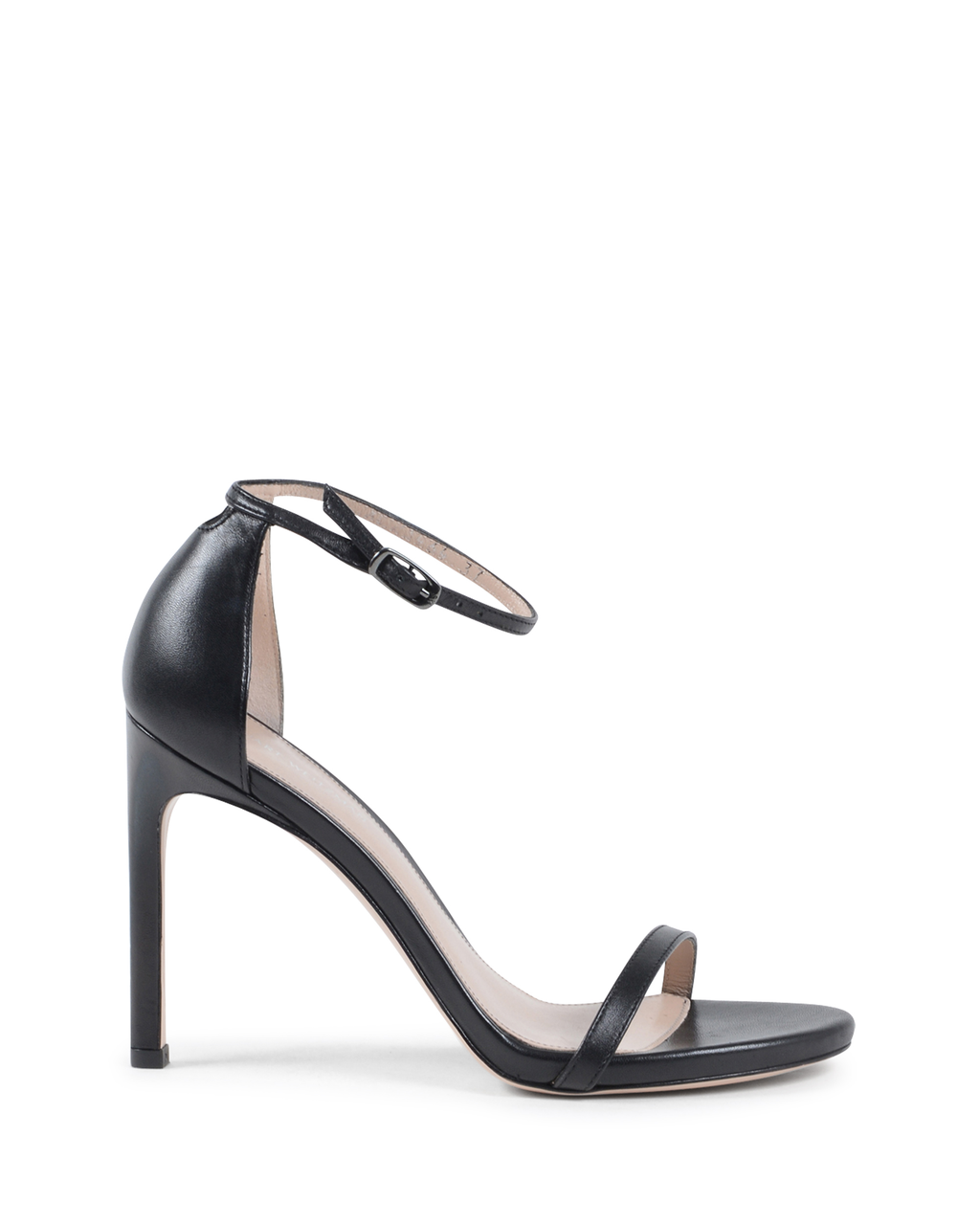 Stuart Weitzman - Sandalia con tira al tobillo para mujer, color negro NUDISTSONG