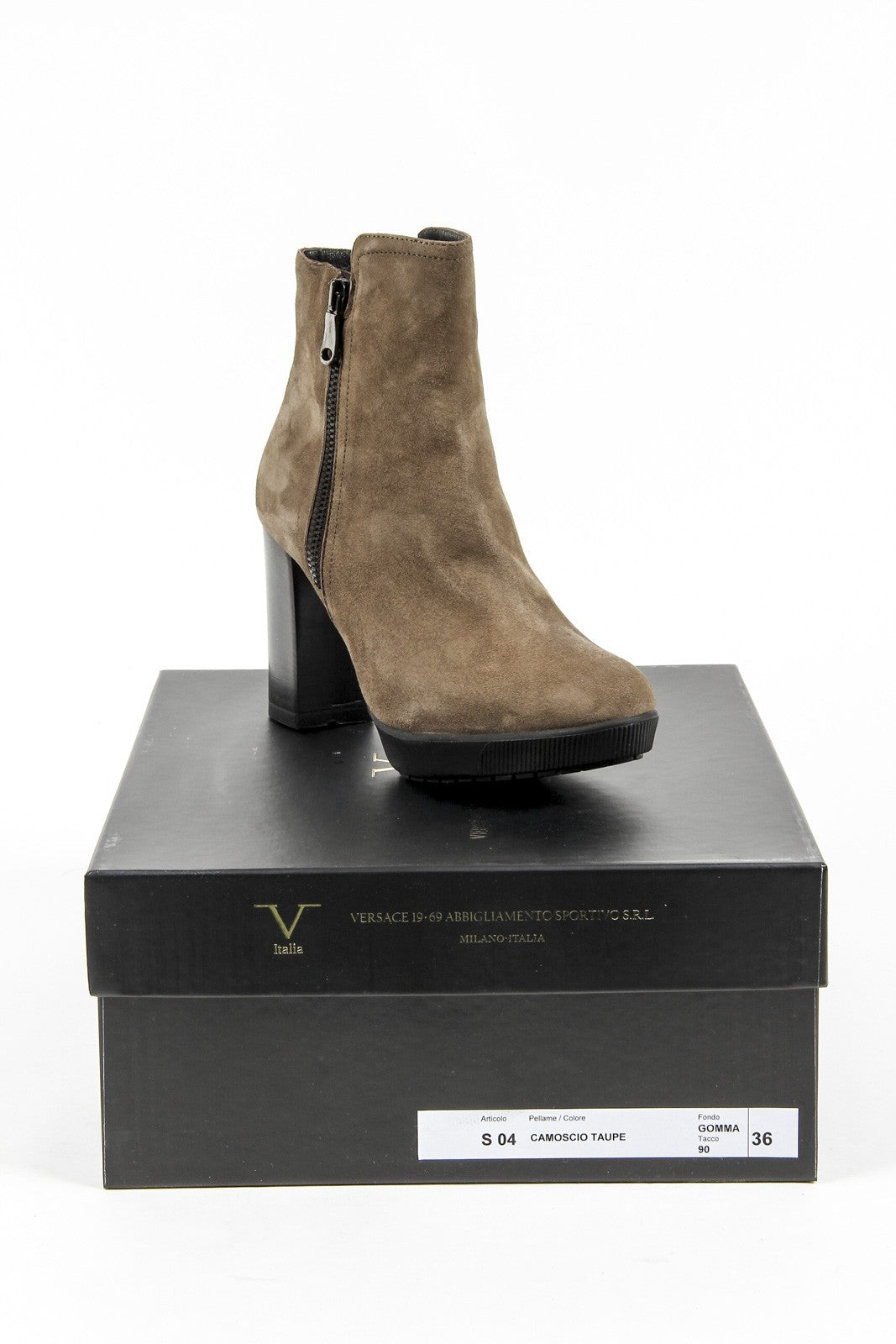 V 1969 Italia Botines para mujer S04 CAMOSCIO TAUPE