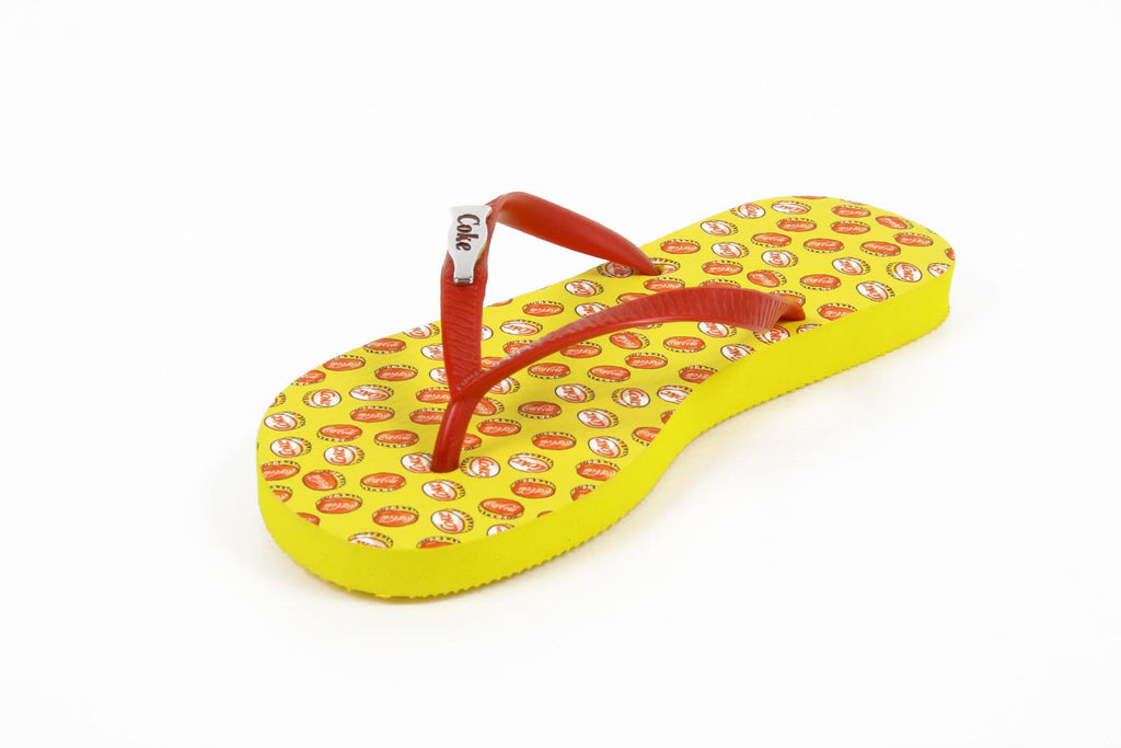 Chanclas Coca Cola para mujer CCA0595 TAMPINHAS NIÑA AMARILLO