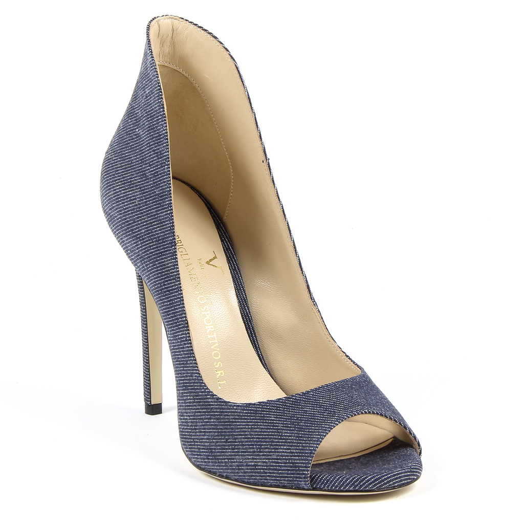 V 1969 Italia Womens Pump Open Toe Denim STELLA