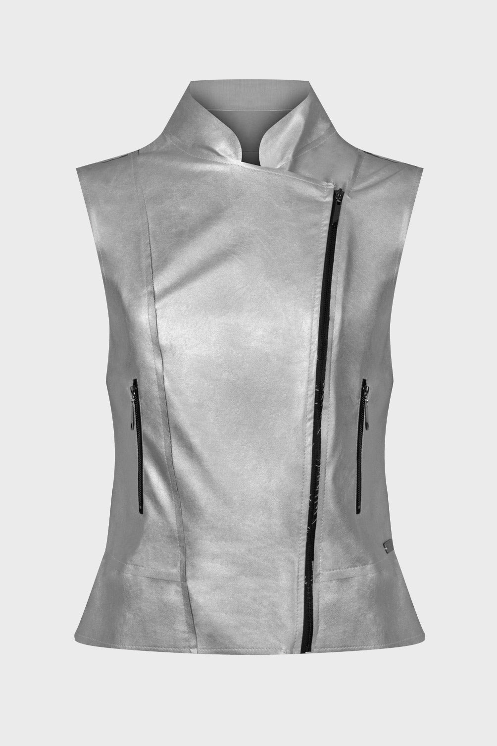 19V69 Italia Chaqueta de mujer plateada PARADISE SILVER VEST