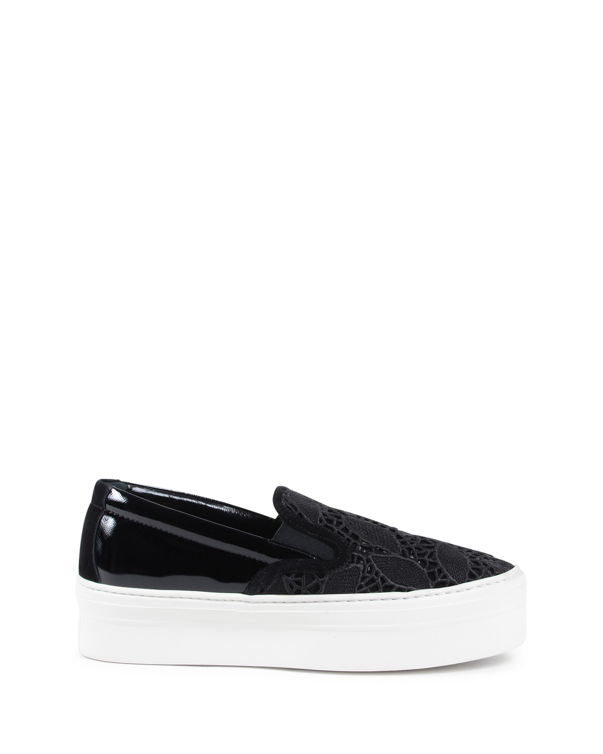 Zapatillas sin cordones Salvatore Ferragamo para mujer, color negro, con encaje PACAU