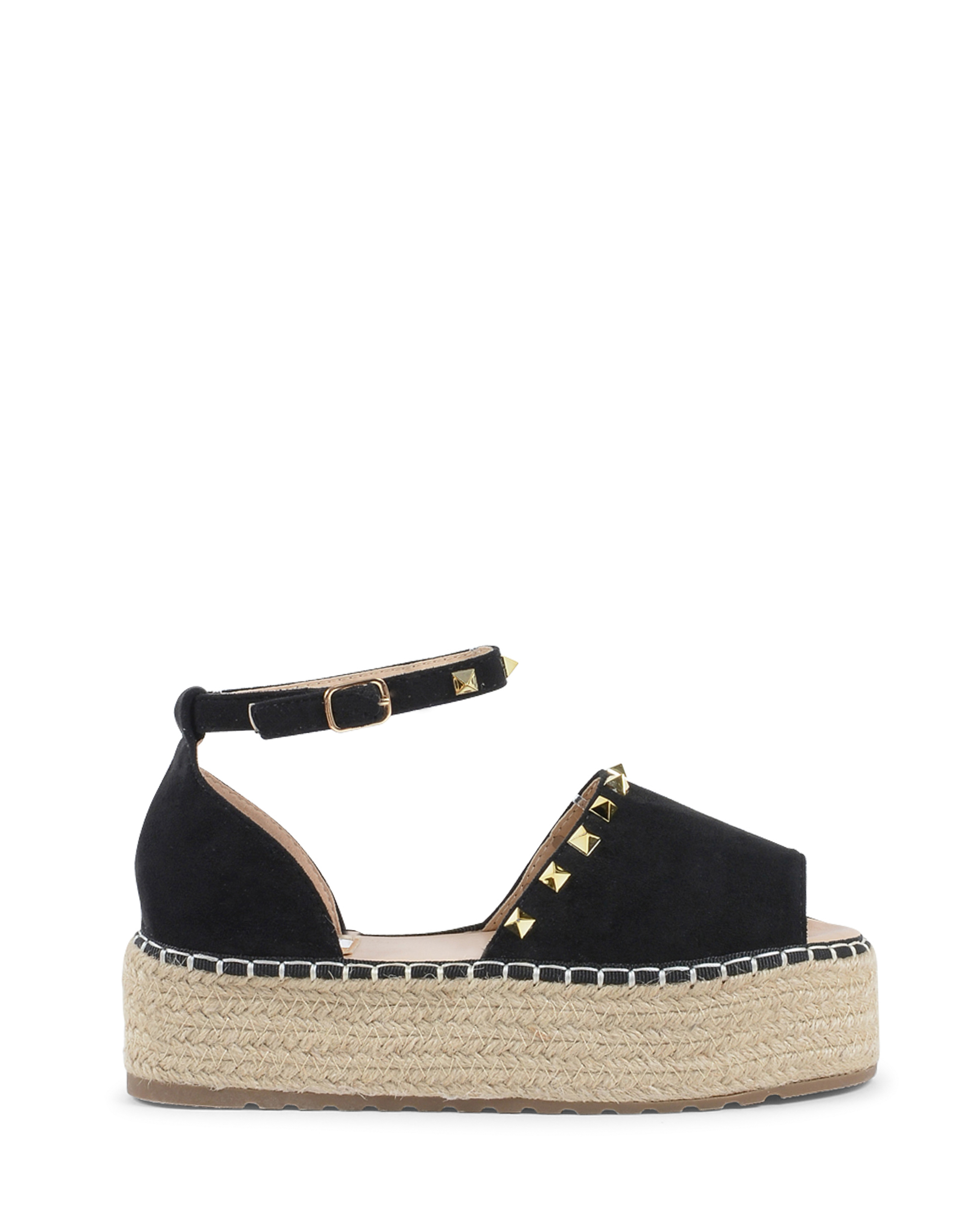 19V69 Italia - Alpargatas de plataforma para mujer, color negro, V29 BLACK
