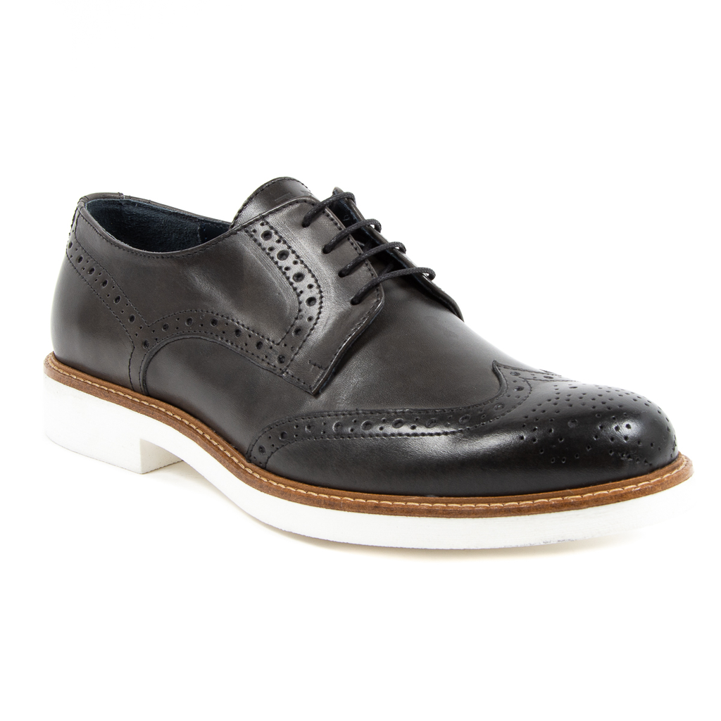 V 1969 Italia - Zapatos brogue para hombre, color gris oscuro, VINCENT