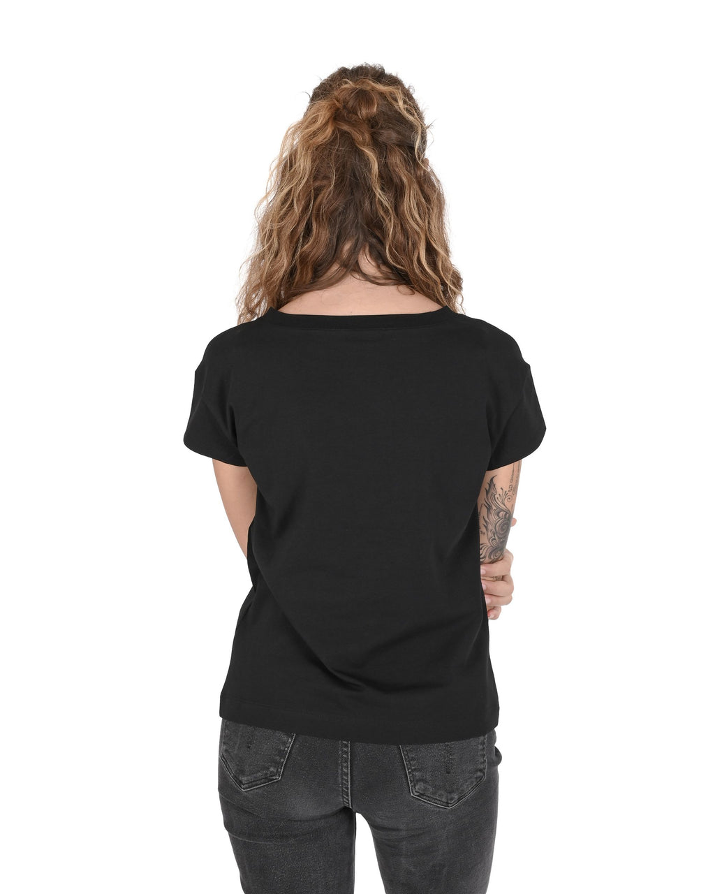 Camiseta Love Moschino para mujer W 4 F30 2R E 1951 C74 NEGRO