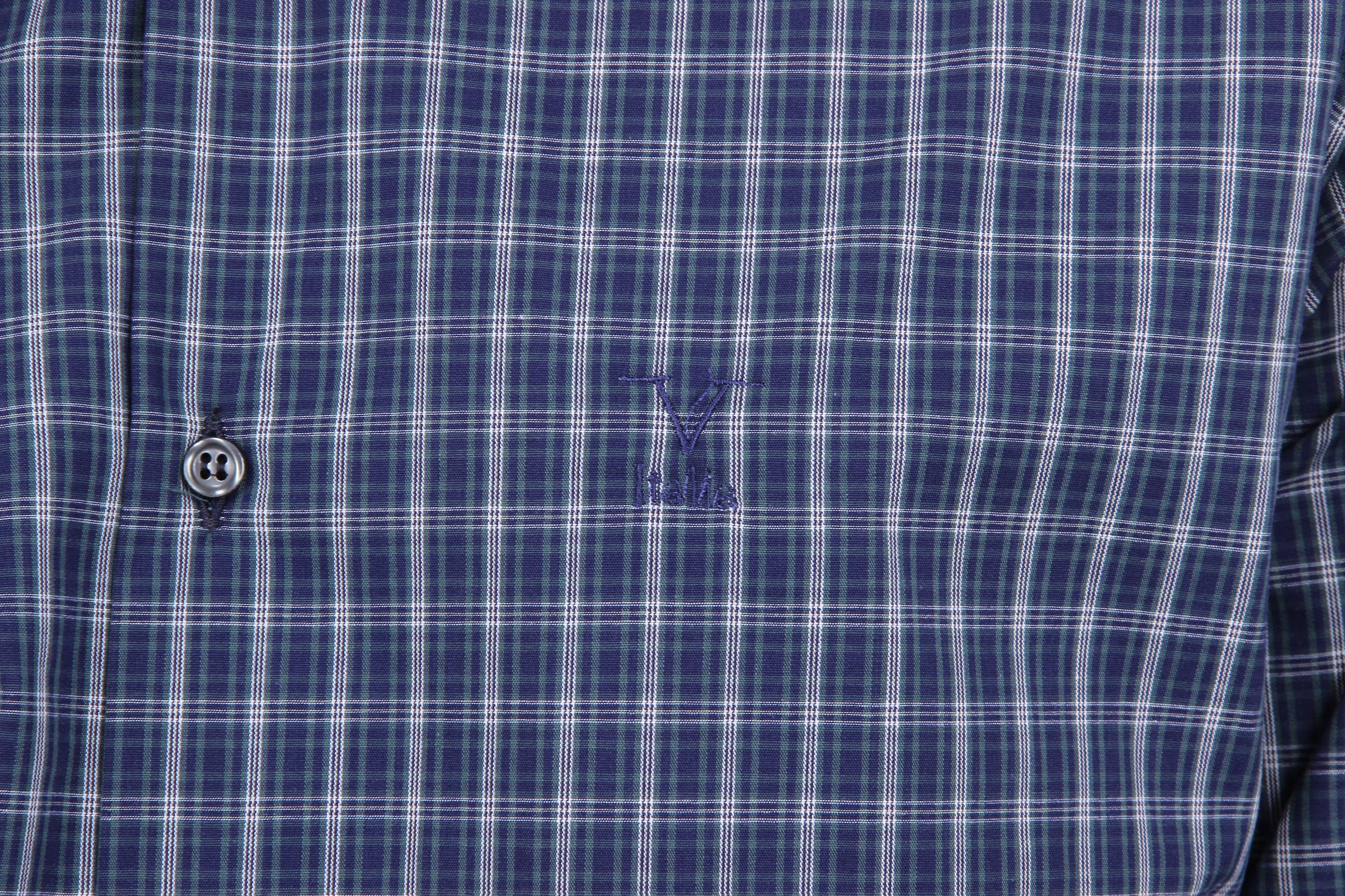 Camisa clásica moderna V 1969 Italia para hombre, talla 377 VAR. 033