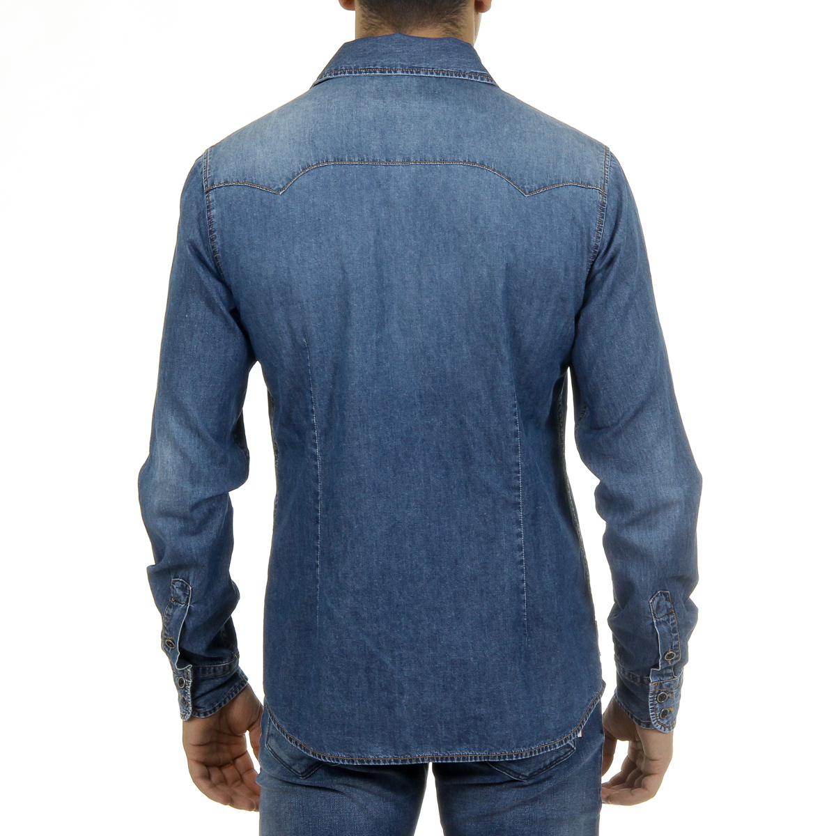 Camisa vaquera de manga larga para hombre de Andrew Charles CAMILIA
