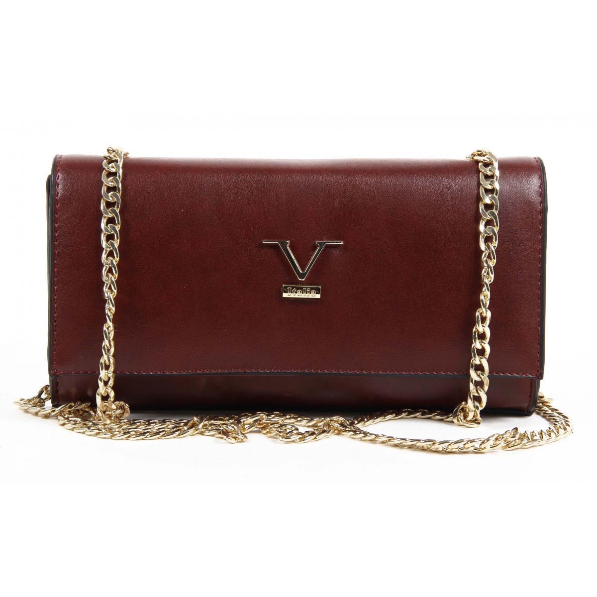 Bolso de mano para mujer V 1969 Italia VE011 ROJO CLARET