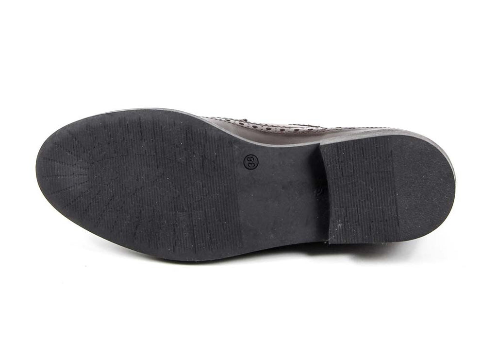 Zapato brogue para mujer V 1969 Italia B1670 VITELLO T. MORO COCCO