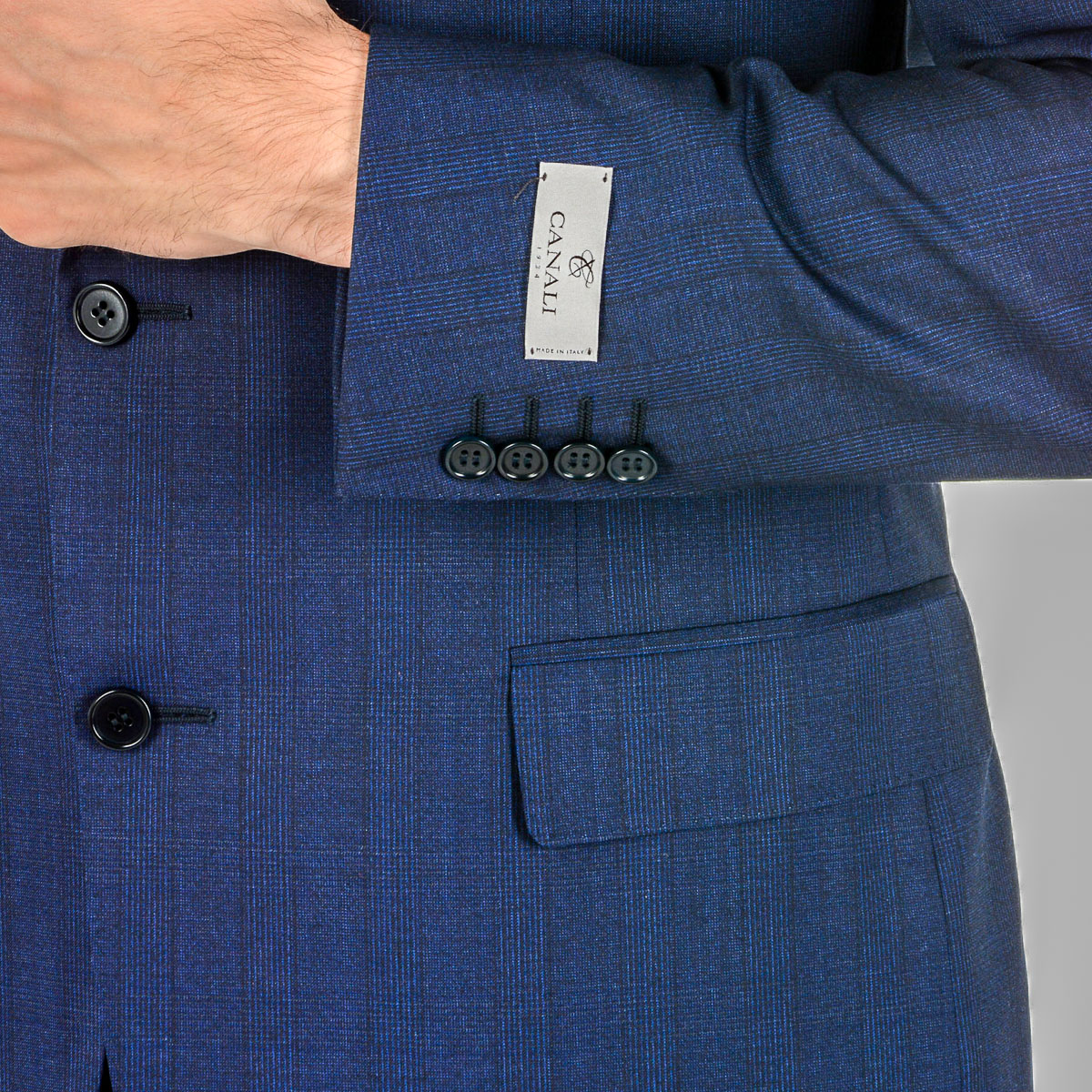 Canali Mens Suit Long Sleeves Blue