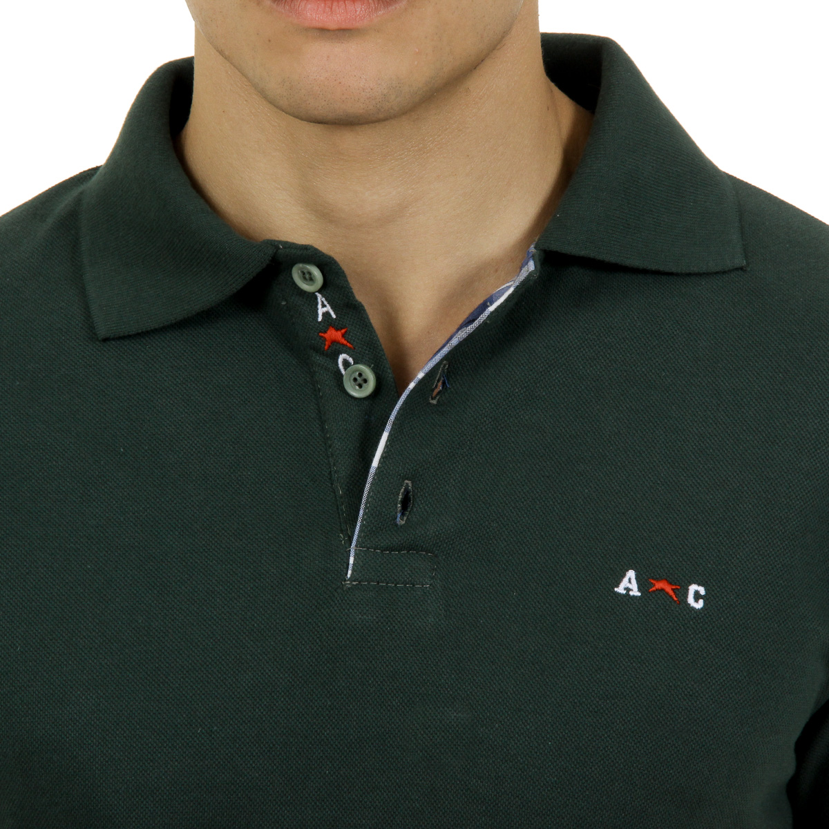 Polo Andrew Charles para hombre de manga corta verde SEMELO