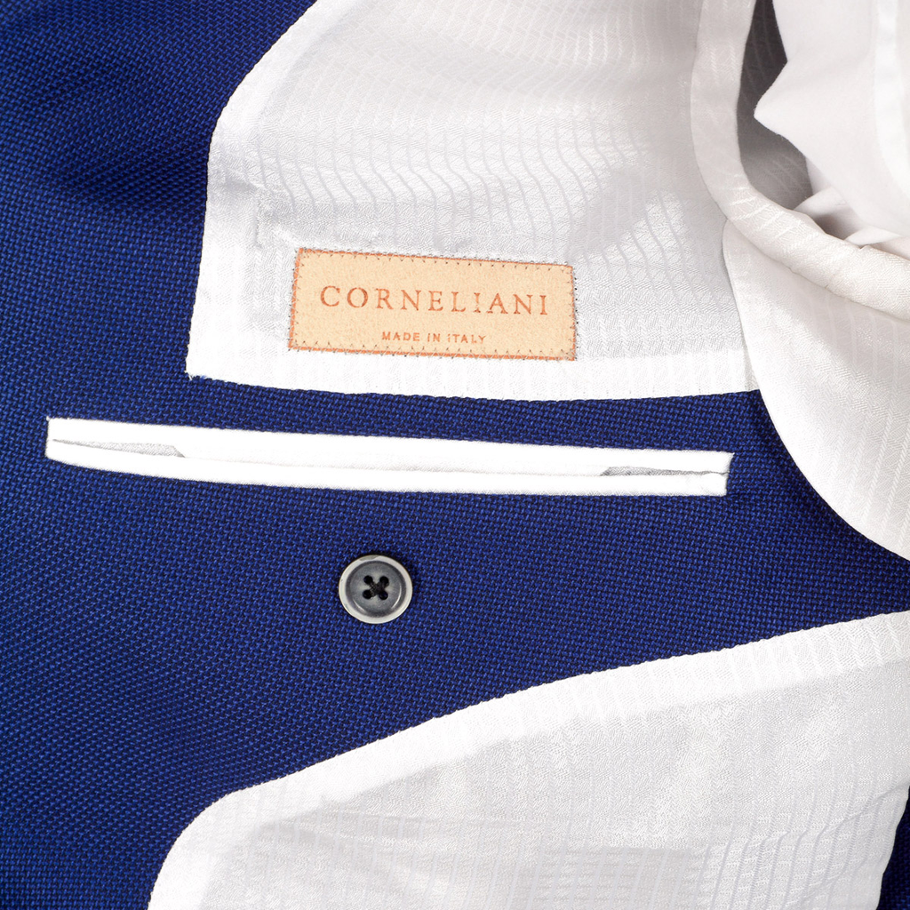 Corneliani Mens Jacket Long Sleeves Blue