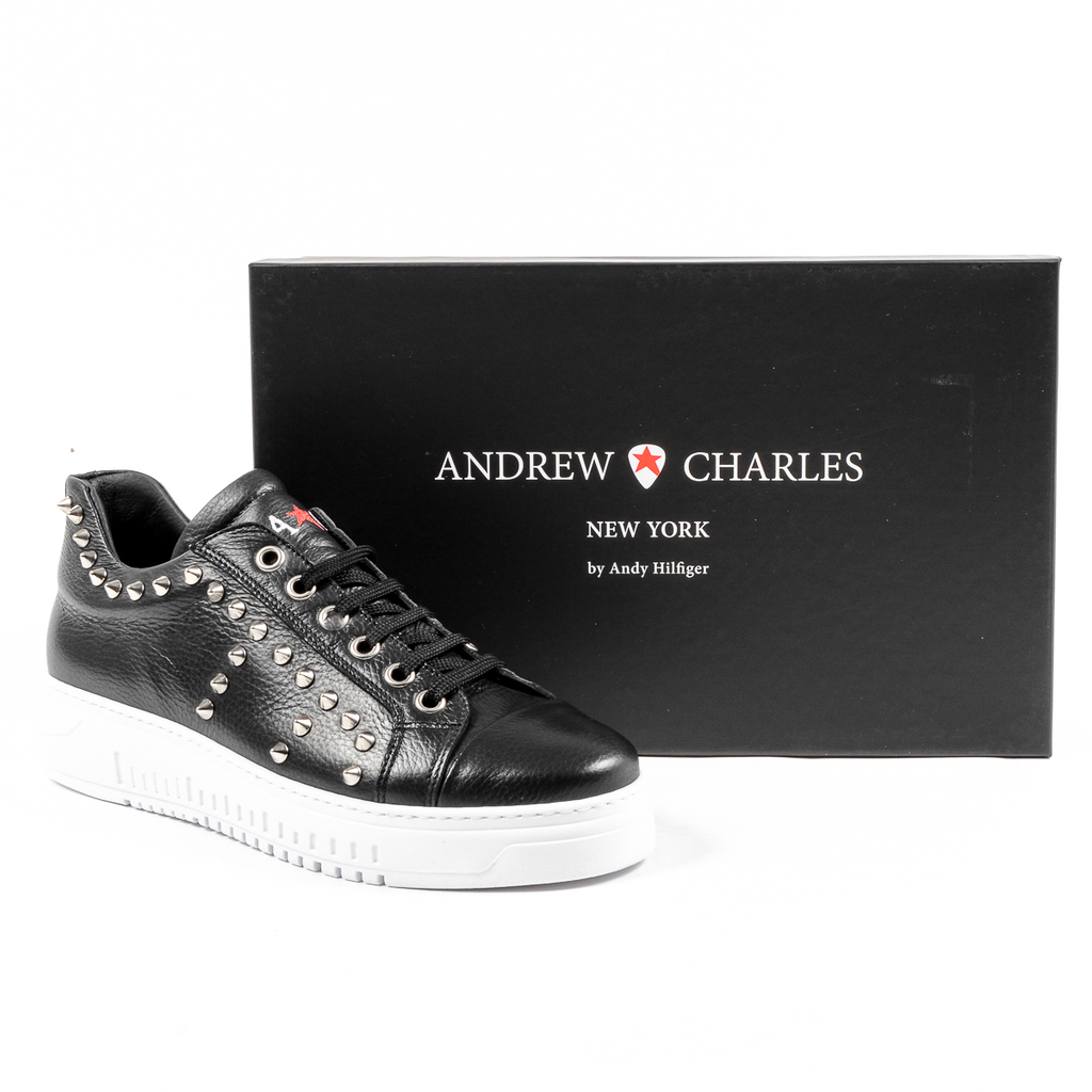 Zapatillas deportivas Andrew Charles para hombre, color negro, talla LIL