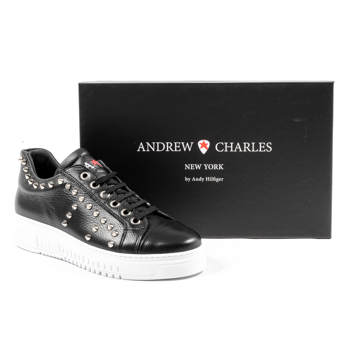 Zapatillas deportivas Andrew Charles para hombre, color negro, talla LIL